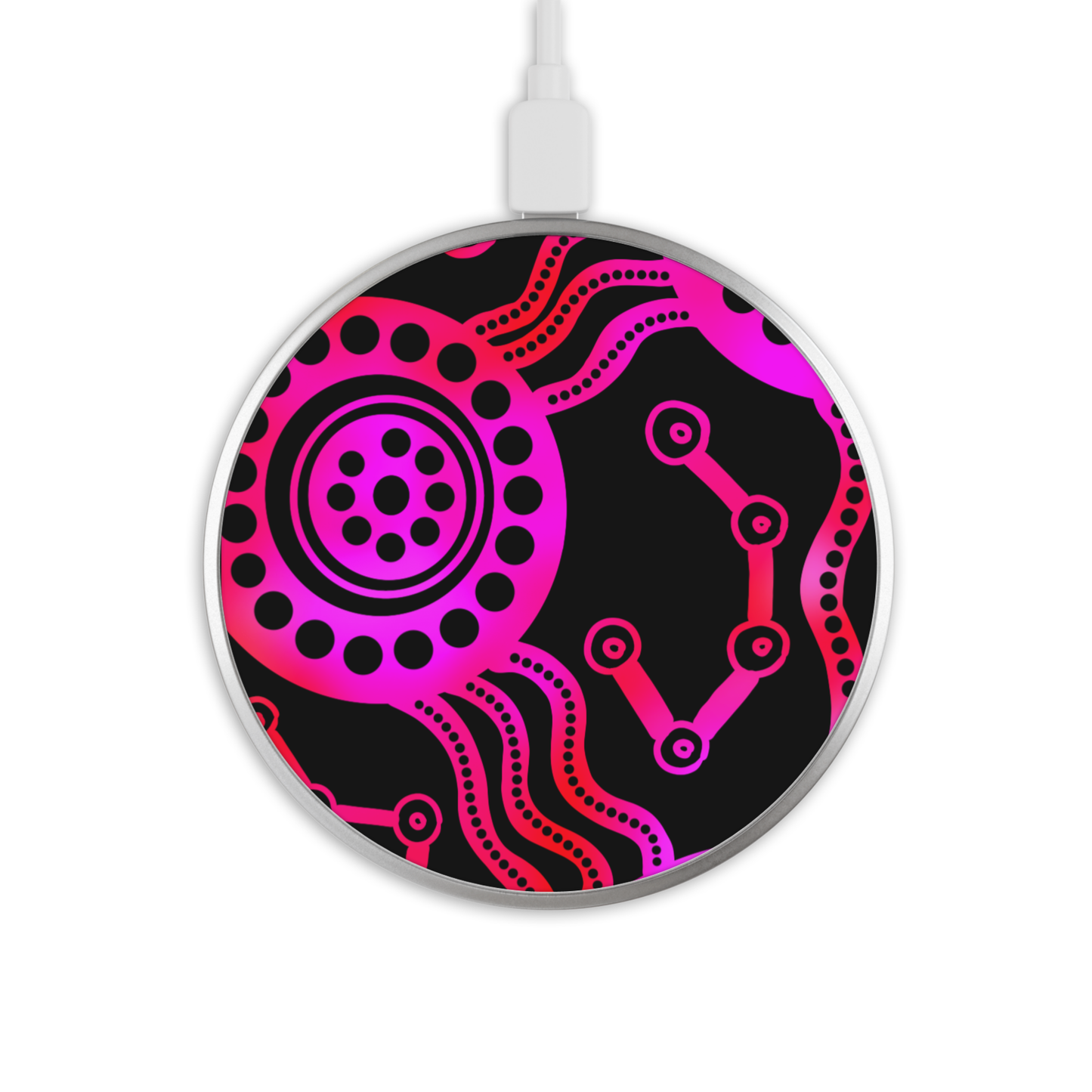 Wet Seasons - Sunset - Wireless Phone Charger - Aboriginal Art