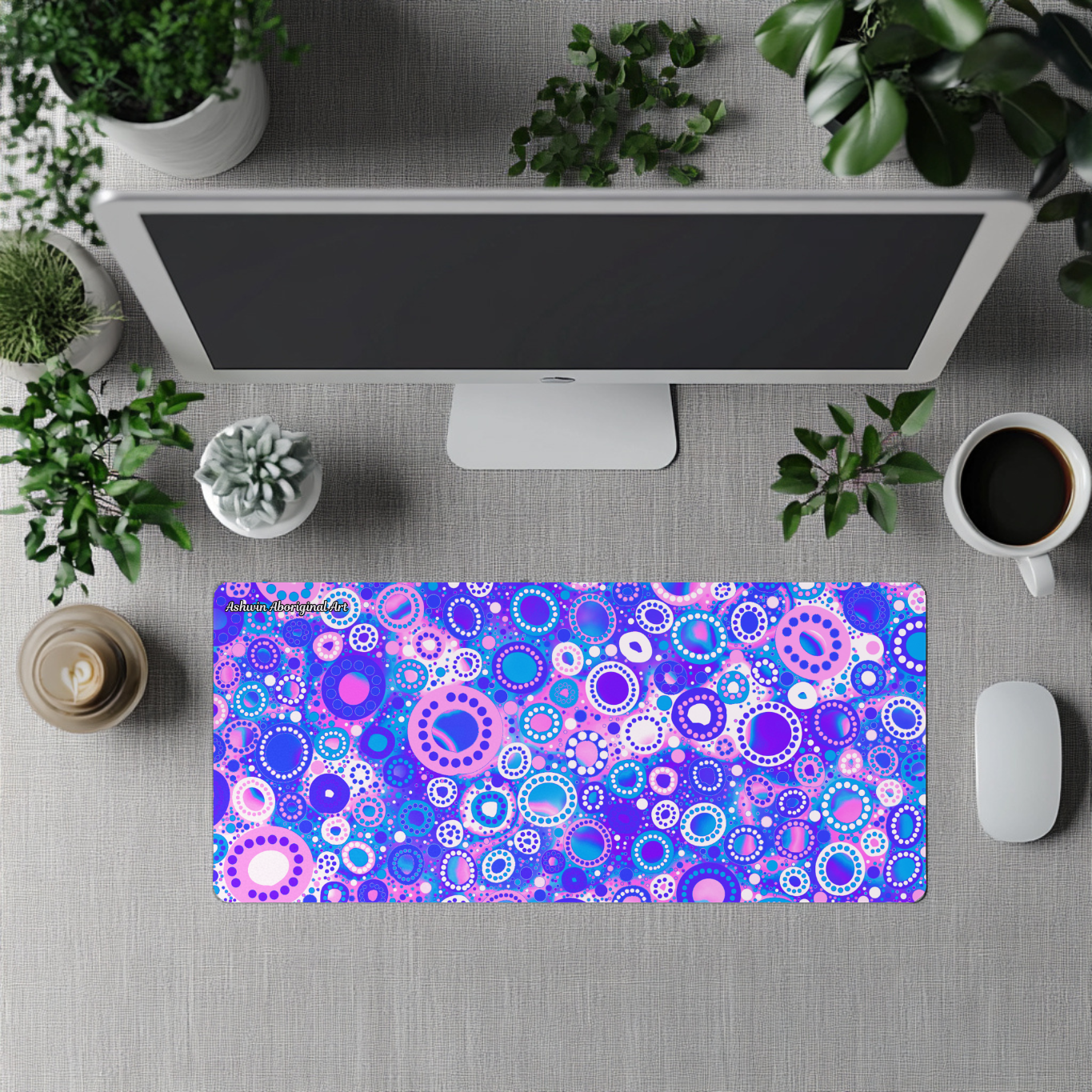 Mob - Blossom - Aboriginal Art Desk Mat
