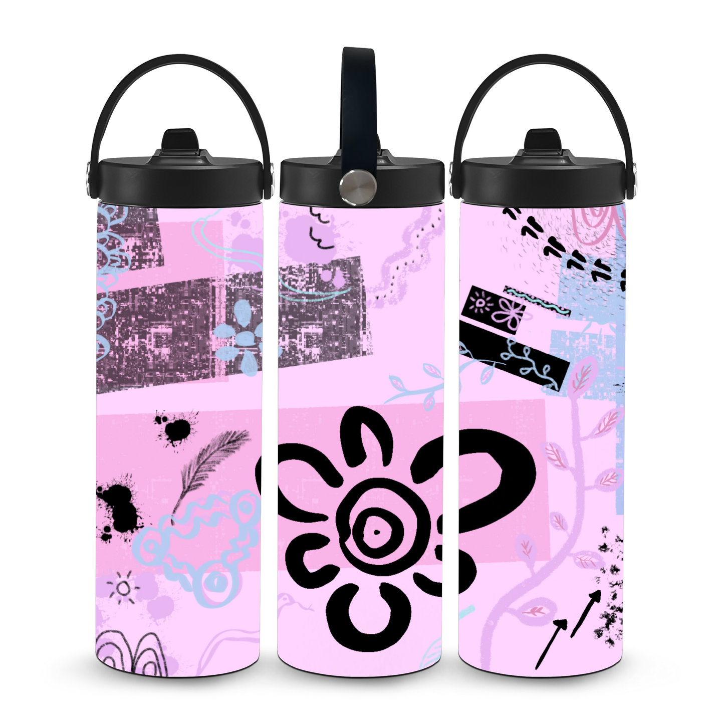 Strong Yorga - Aboriginal Art - 20oz Water Bottle