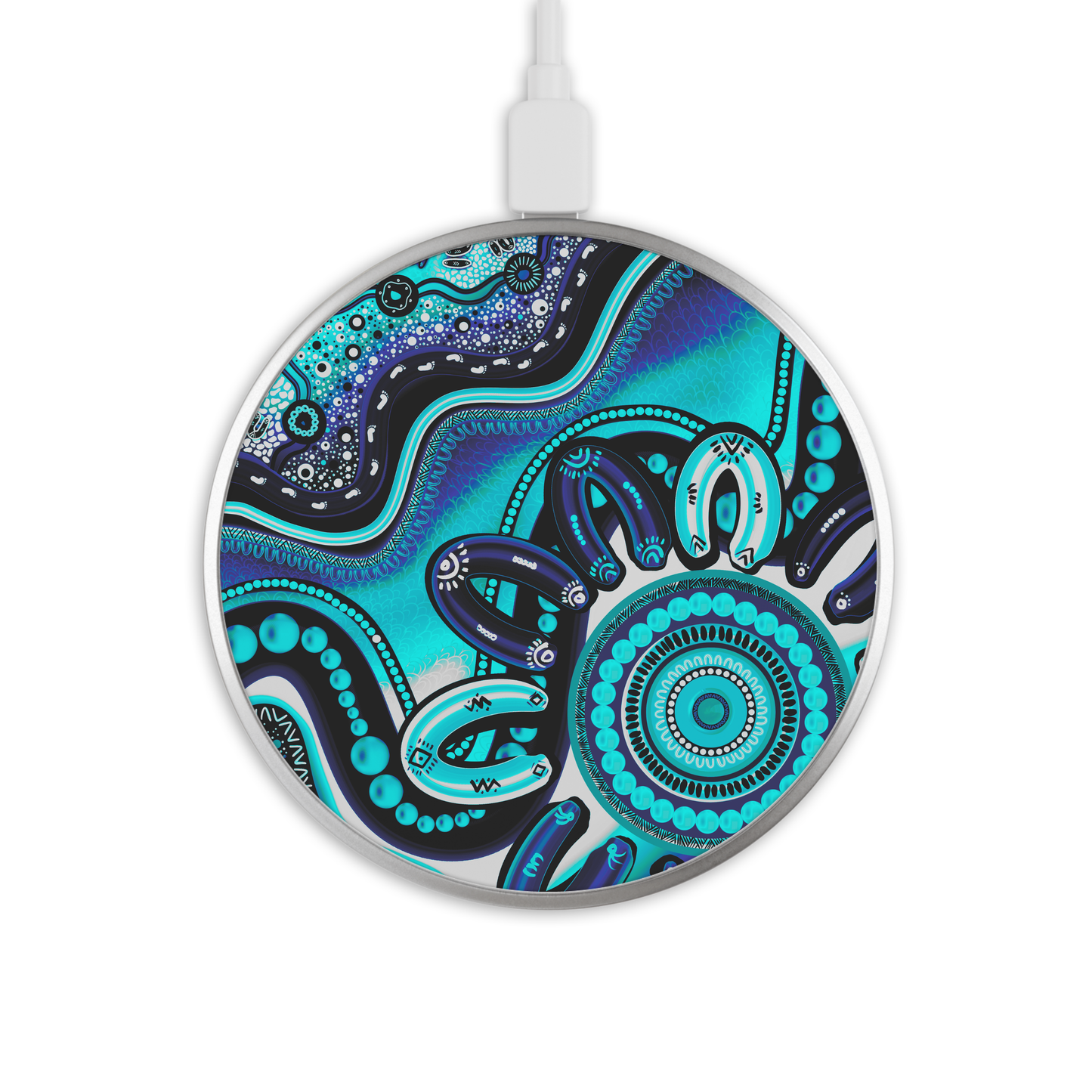 Belonging - Wireless Phone Charger - Aboriginal Art