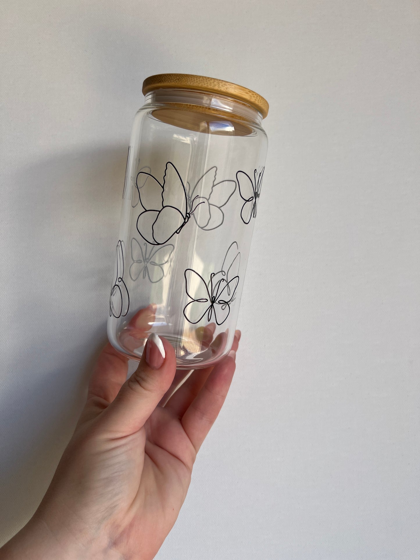 Fineline Butterfly - 16oz Glass Libbey Cup