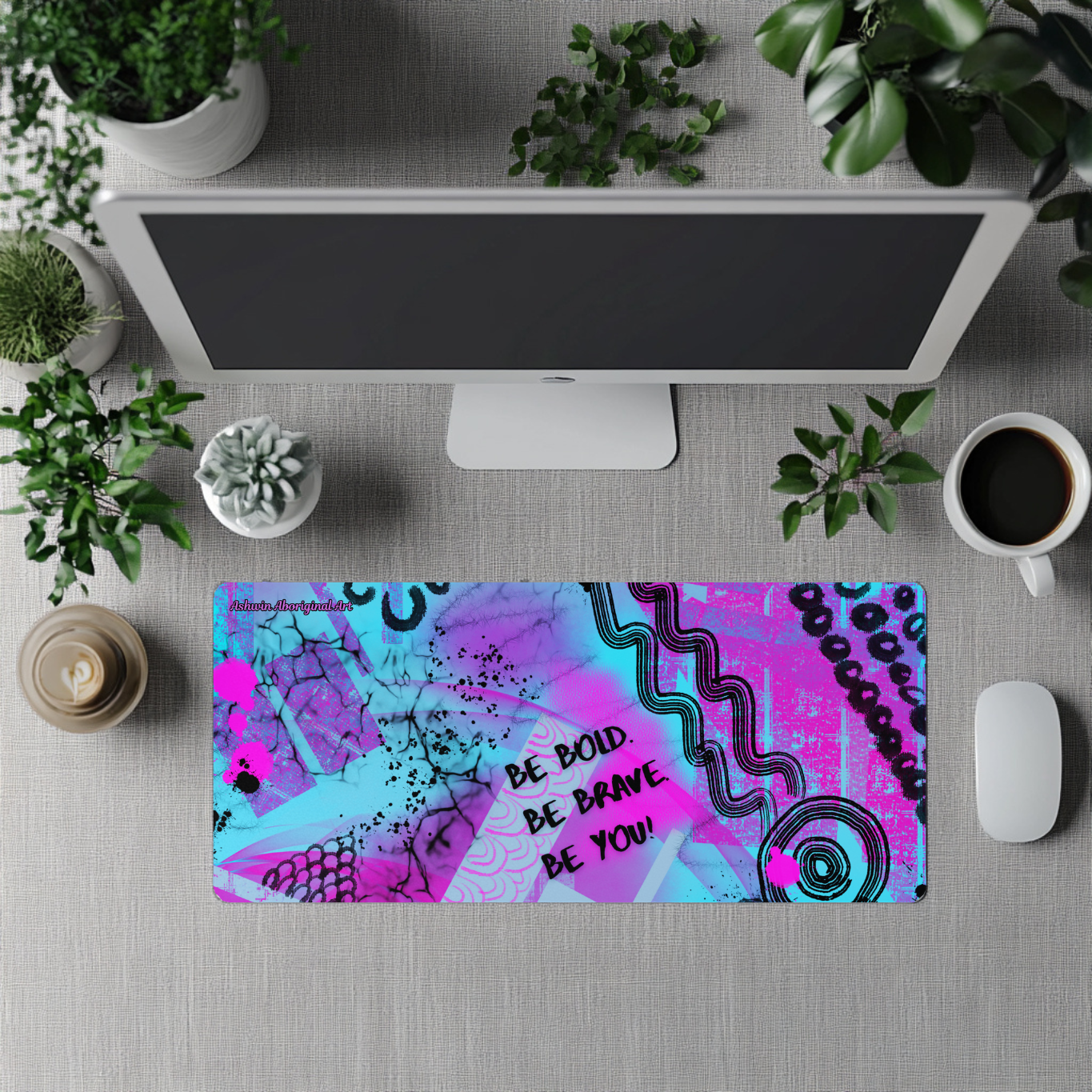 Be Bold - Aboriginal Art Desk Mat