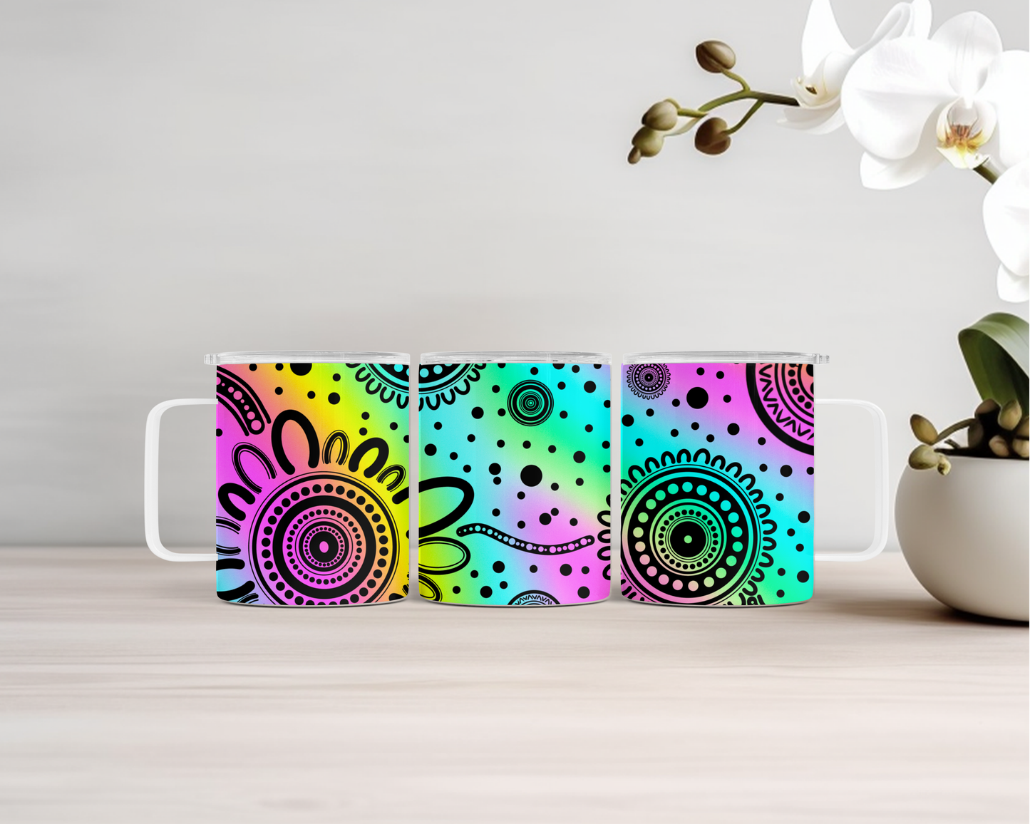 Community - 14oz Insulated Mugs - Aboriginal Art Mug
