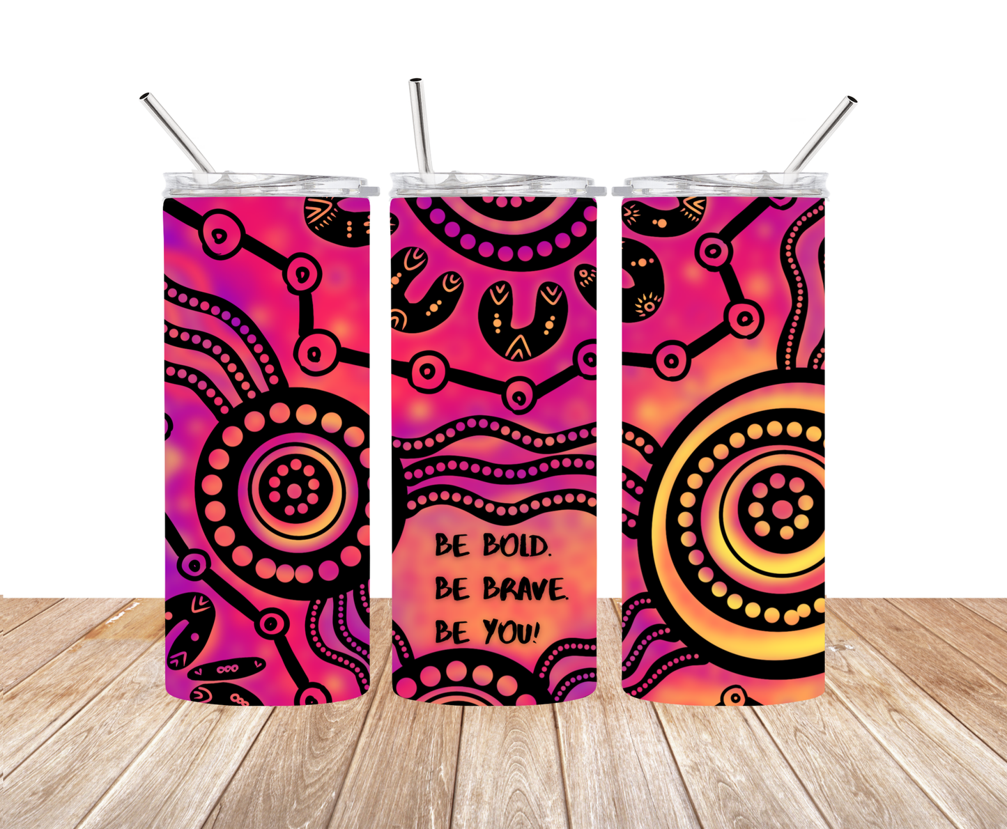 Affirmation - Sunset - Aboriginal Art - 15oz Tumbler
