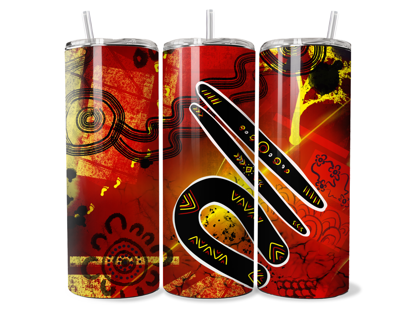 Warrior - Aboriginal Art - 20oz Tumbler