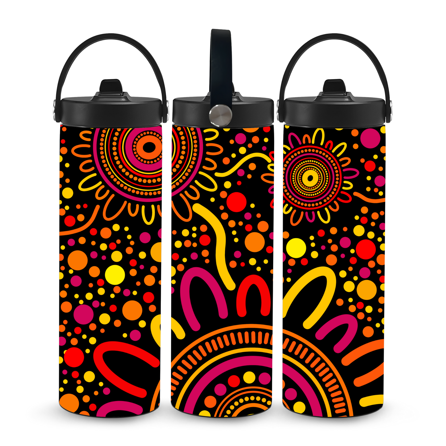 Sisterhood Sunset - Aboriginal Art - 20oz Water Bottle
