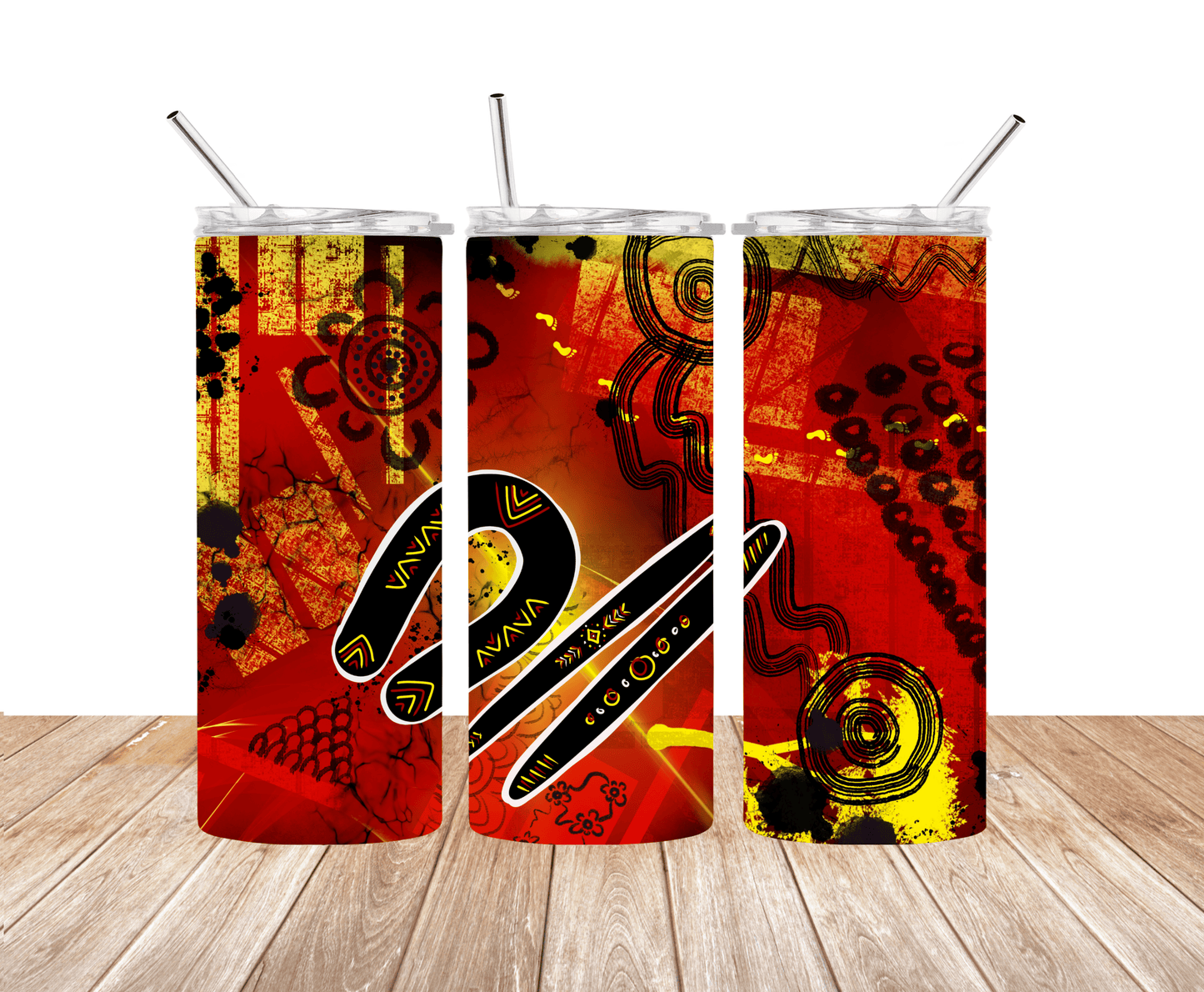 Warrior - Aboriginal Art - 15oz Tumbler