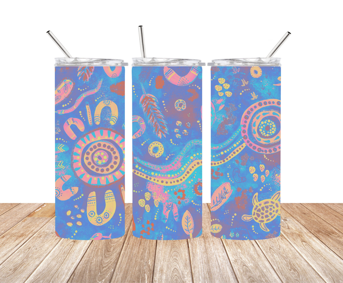 Country - Blue - Aboriginal Art - 15oz Tumbler