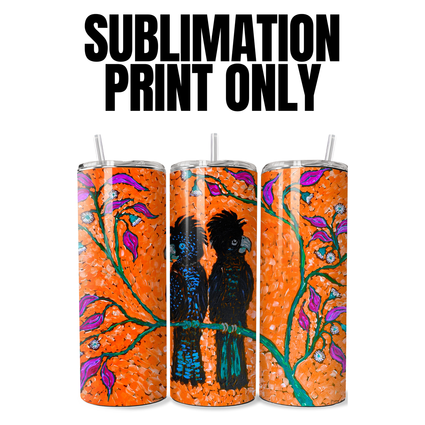 Cockatoo's II by Jum Ashwin - Sublimation Print - 20oz Tumbler (PRINT ONLY) - 028