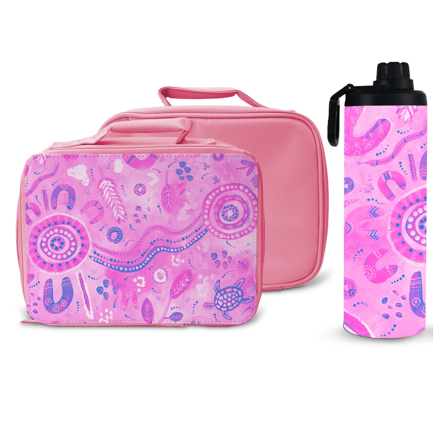 Country Pink - Lunch Boxes & Water Bottle Bundle