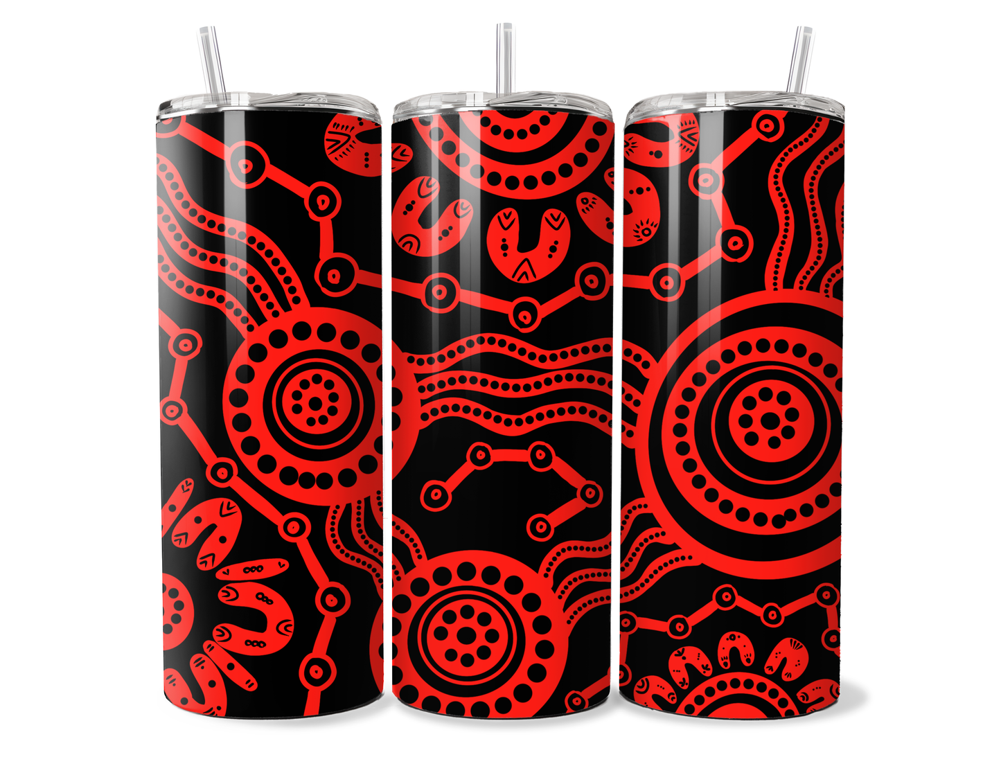 Wet Seasons - Fire - Aboriginal Art - 20oz Tumbler