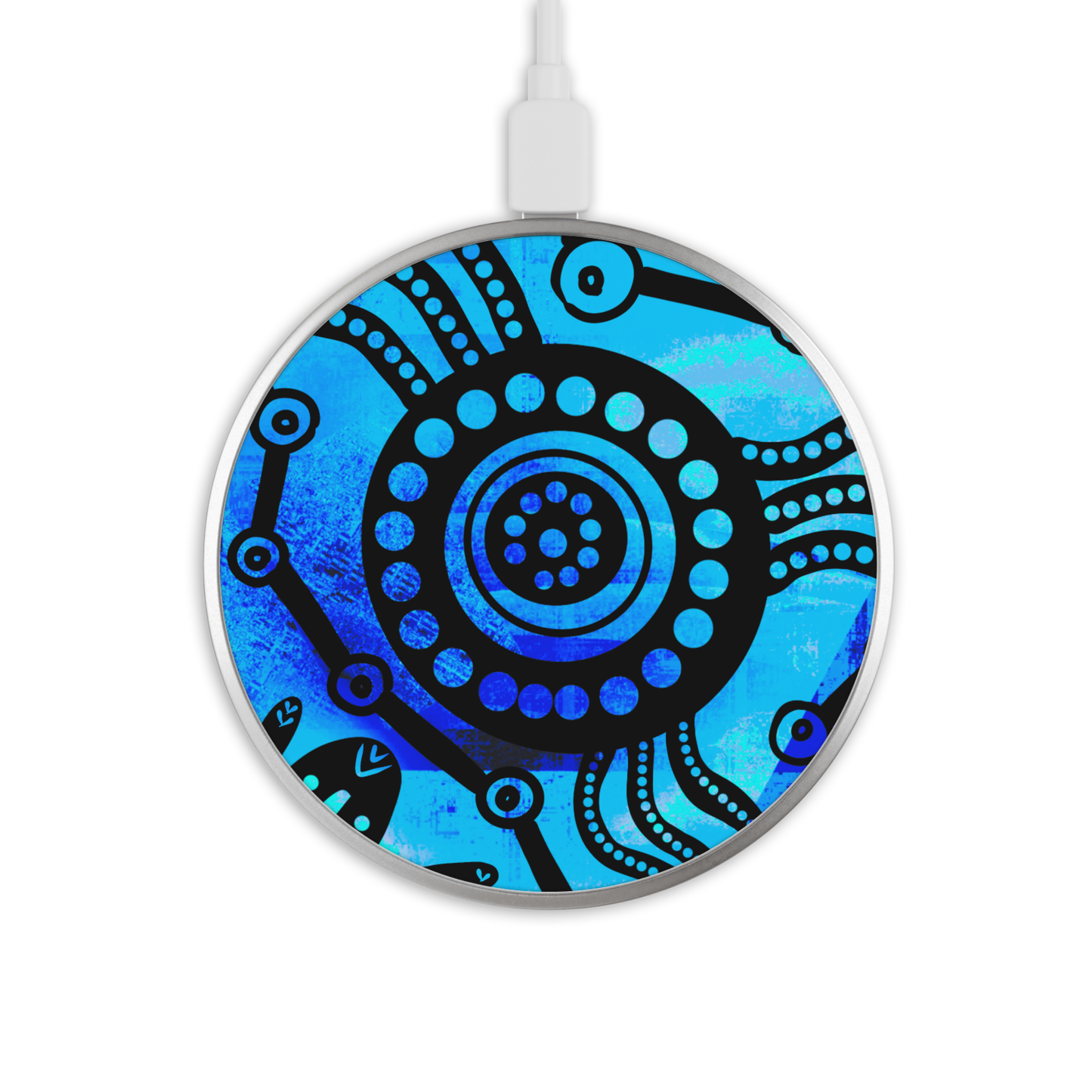 Wet Seasons - Sky - Wireless Phone Charger - Aboriginal Art