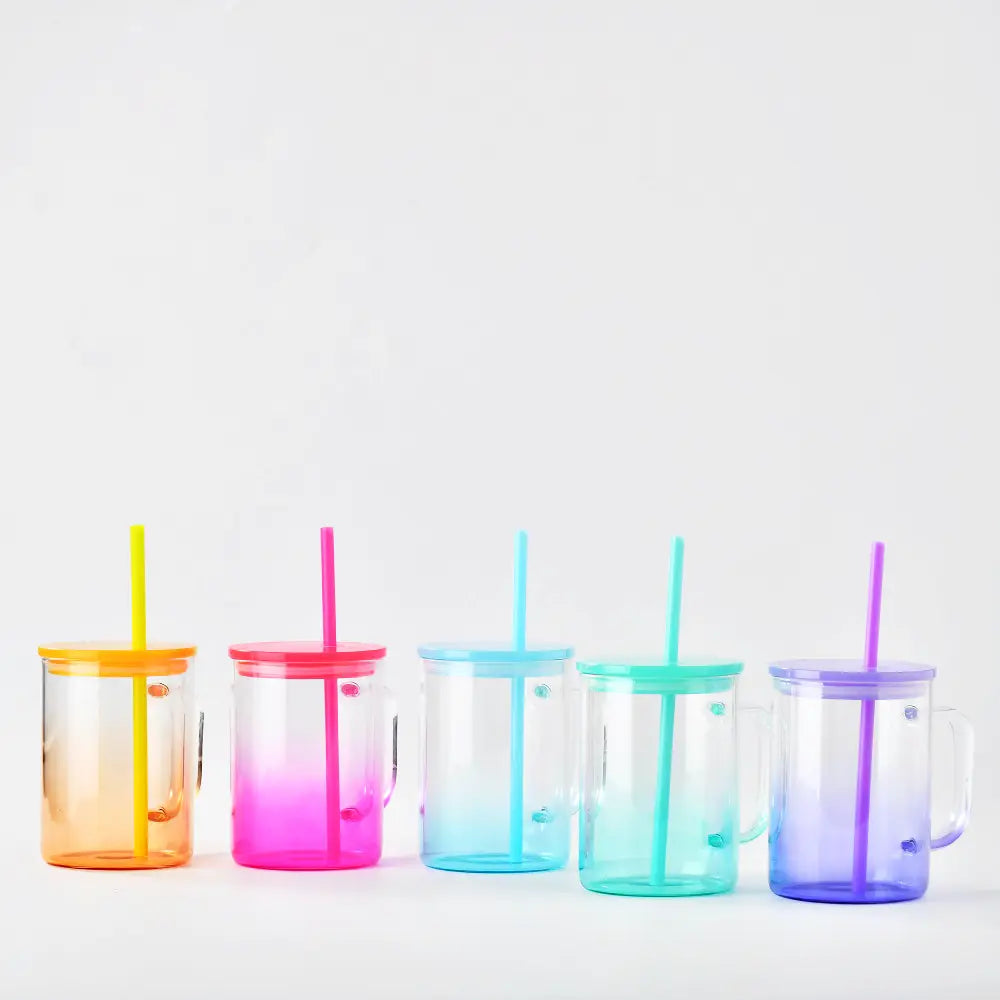 Ombre Glass Mug - 17oz Glass Libbey Cup