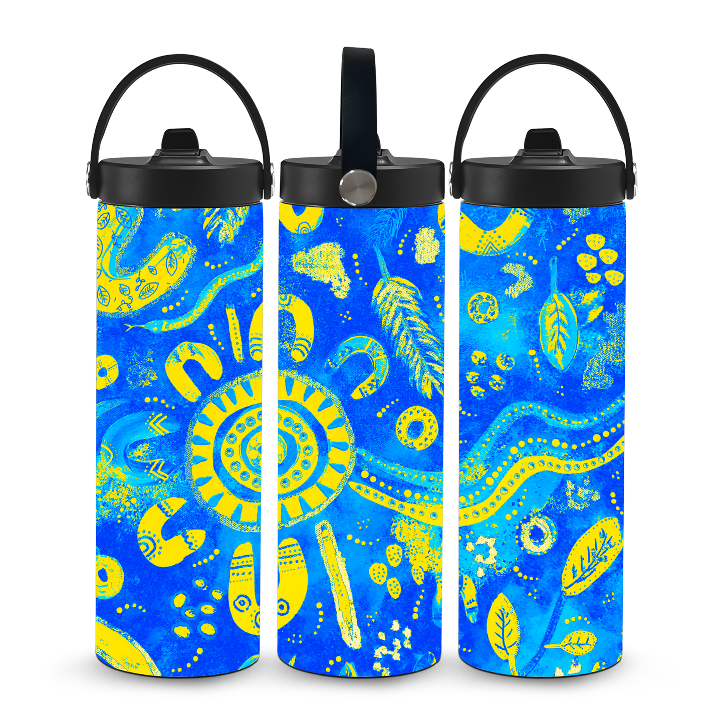 Country - Coast - Aboriginal Art - 20oz Water Bottle