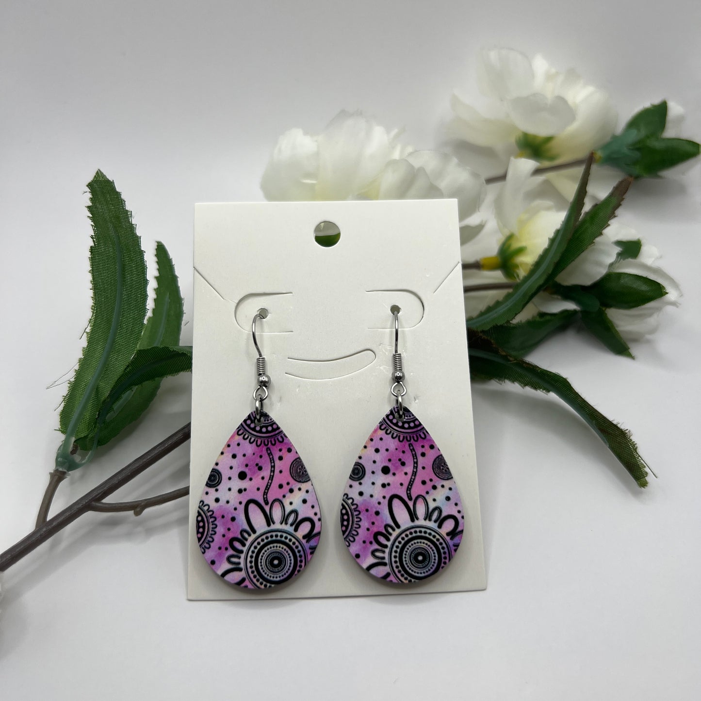 Community - Marble - Aboriginal Art Earrings