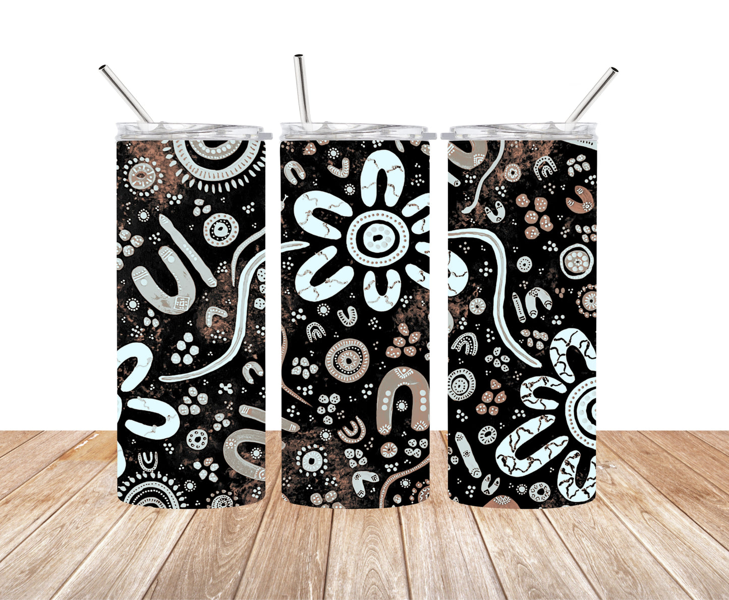 Stronger Than Before - Midnight - Aboriginal Art - 15oz Tumbler