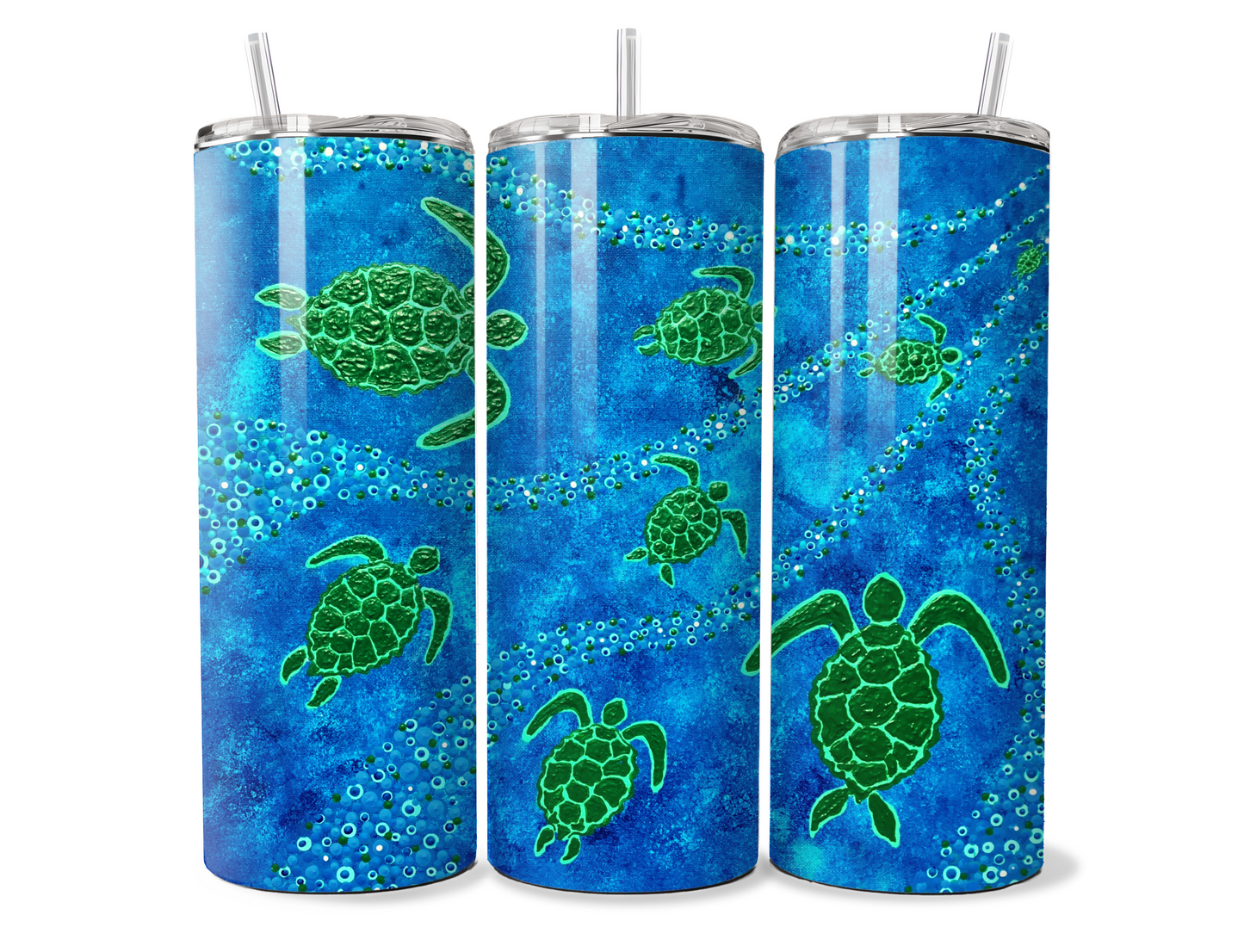 Turtles by Jum Ashwin - Aboriginal Art - 20oz Tumbler