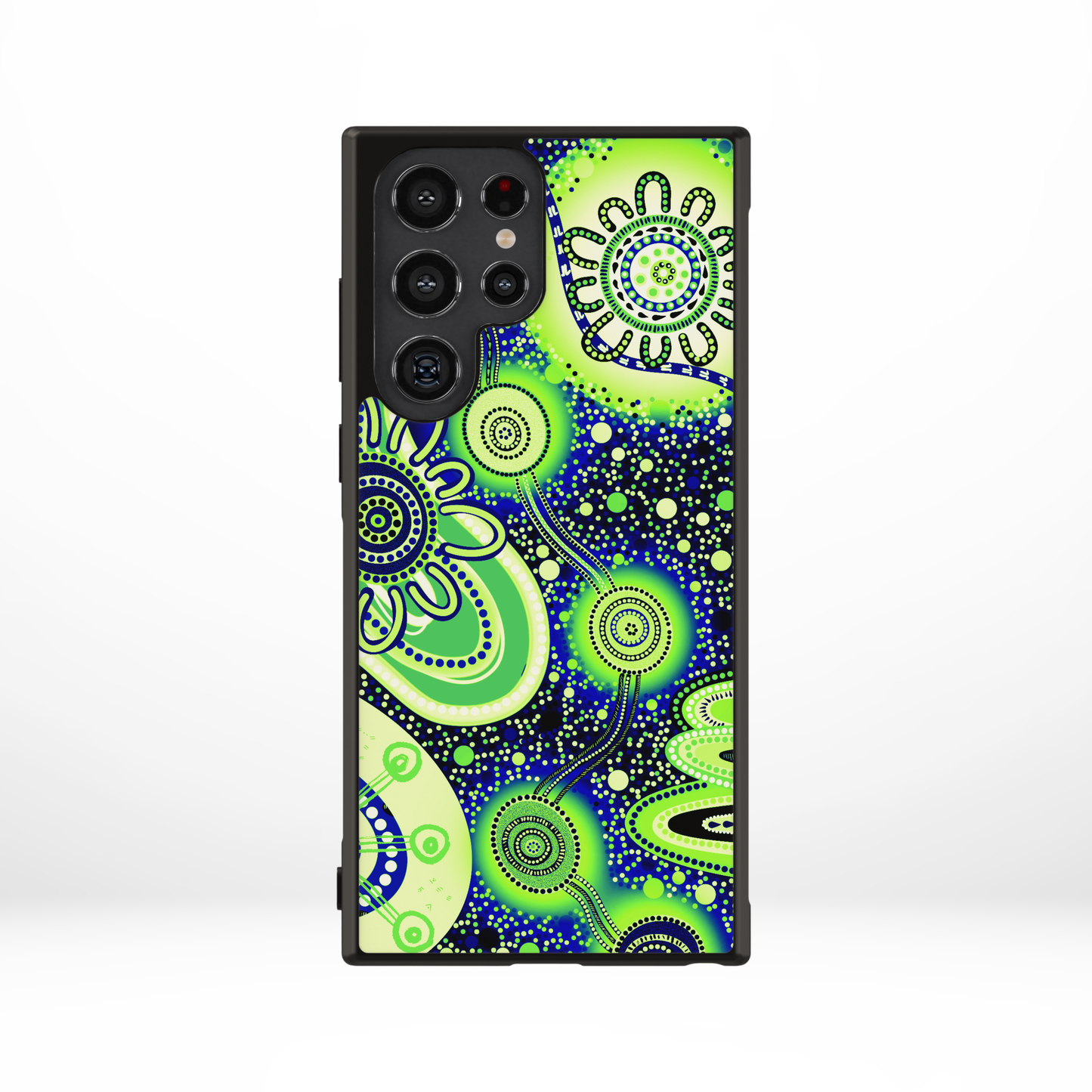 Dreaminig - Green/Blue - Samsung Aboriginal Art Phone Case