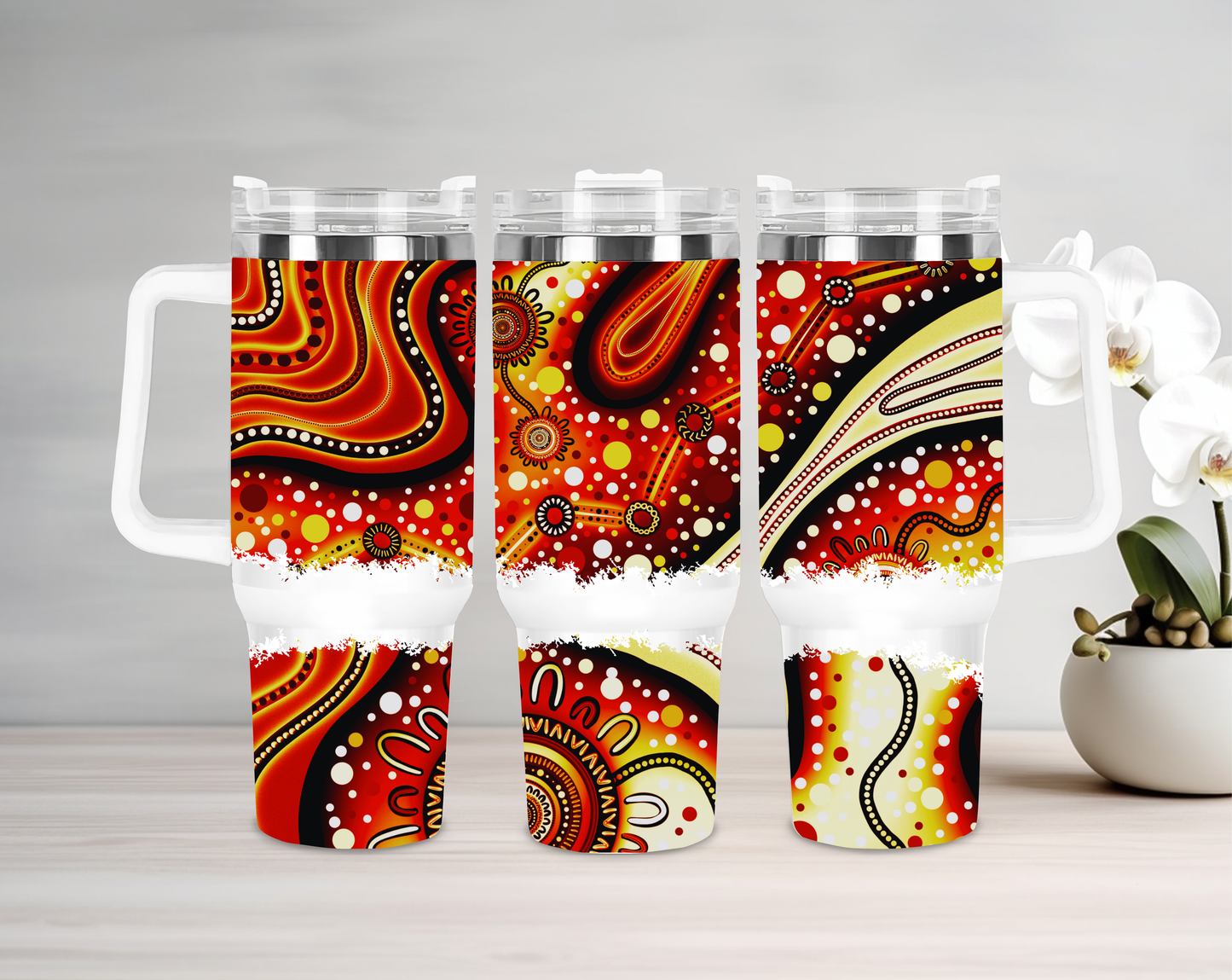 Pathways - Traditional - 40oz Tumbler - Aboriginal Art
