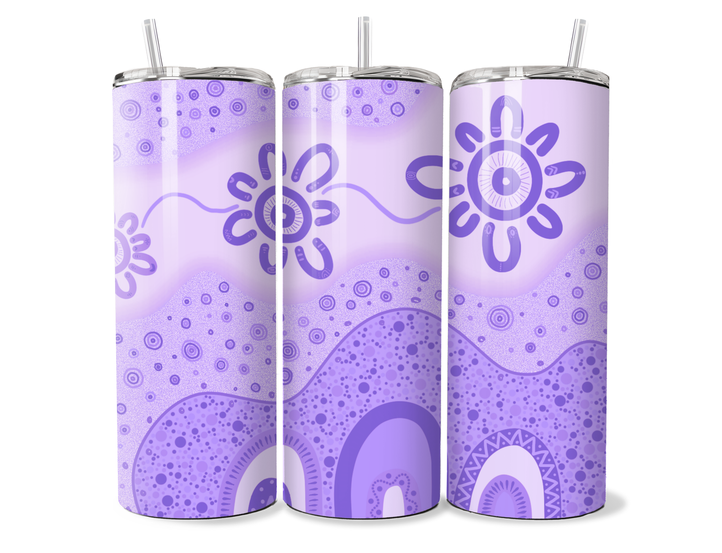 Ancestral Pathways - Winter - Aboriginal Art - 20oz Tumbler