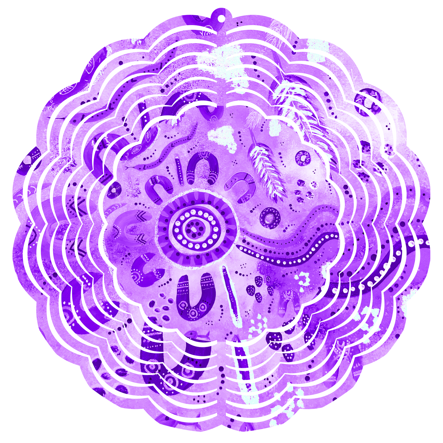 Country - Lilac - Wind Spinner - Large - 8 inch