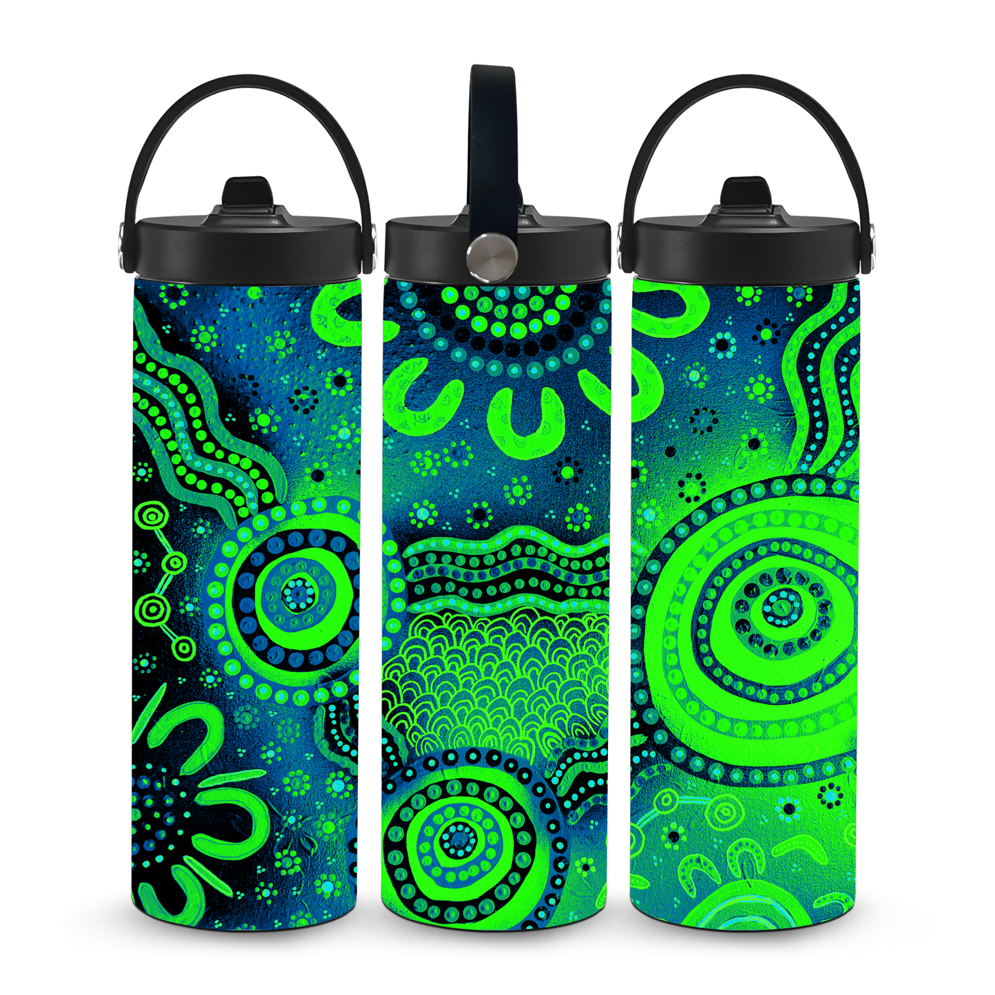 Wet Seasons - Forrest - Aboriginal Art - 20oz Water Bottle