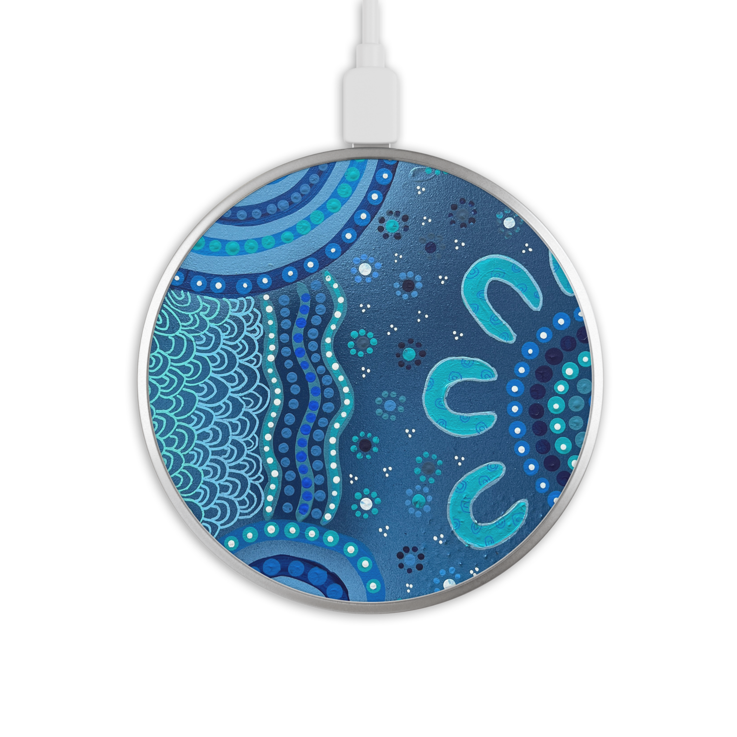 Wet Seasons - Wireless Phone Charger - Aboriginal Art