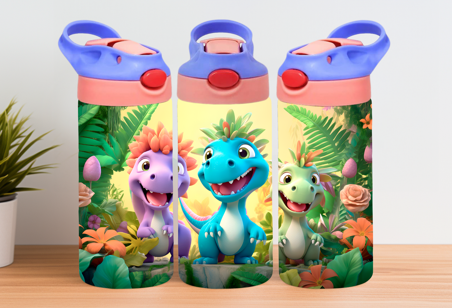 Kids Water Bottle - Dinosaurs