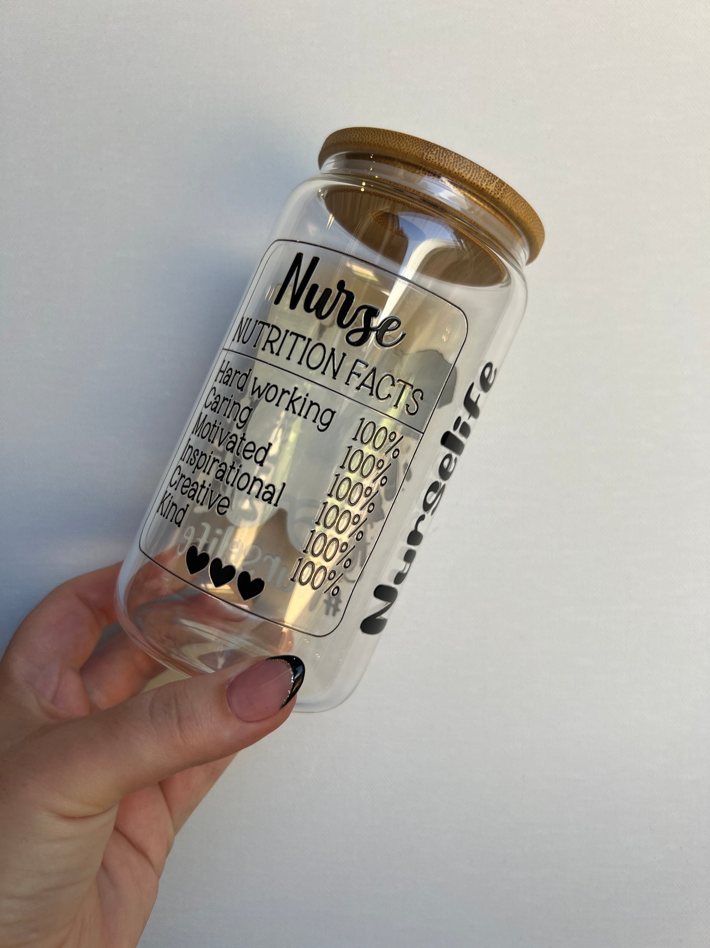 Nurse Life I 16oz Glass Libbey Cup