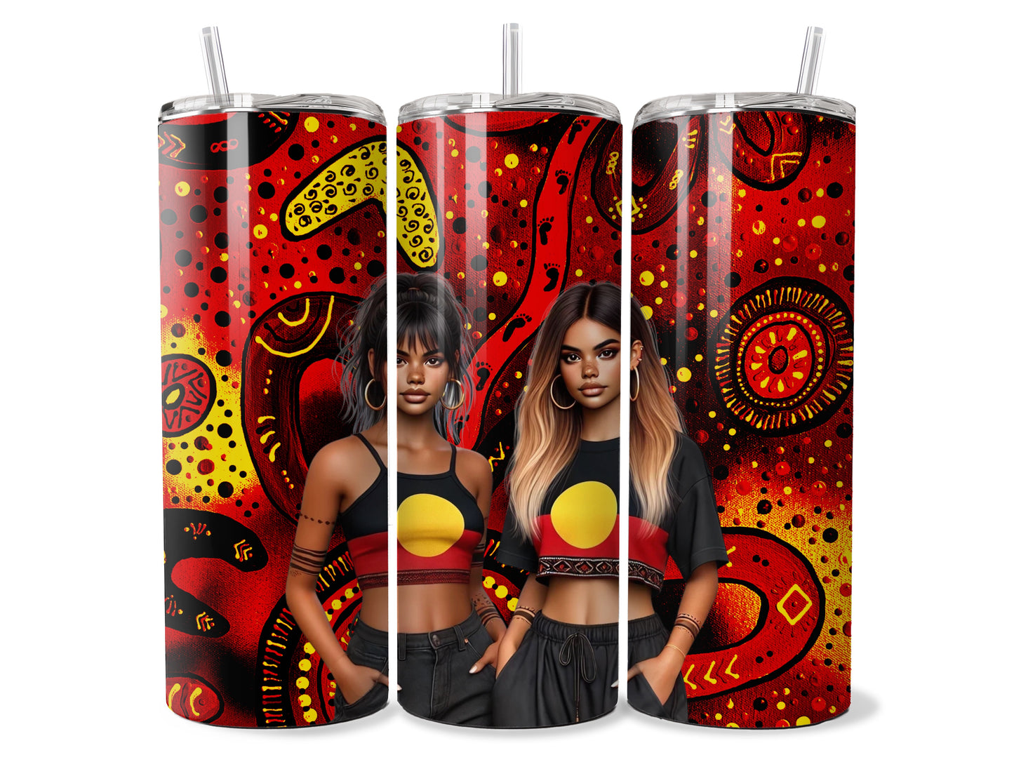 New Beginnings - Tiddas - Aboriginal Art - 20oz Tumbler