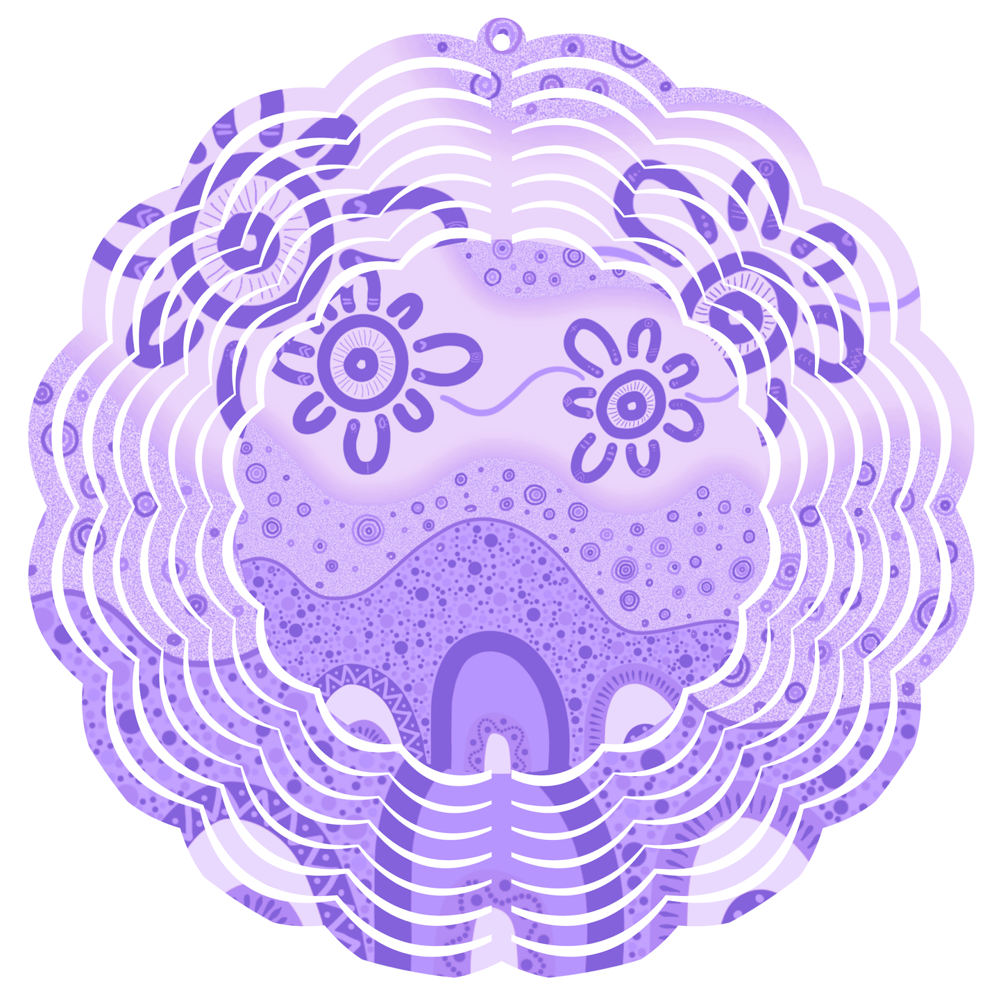 Ancestral Pathways - Lilac - Wind Spinner - Large - 8 inch