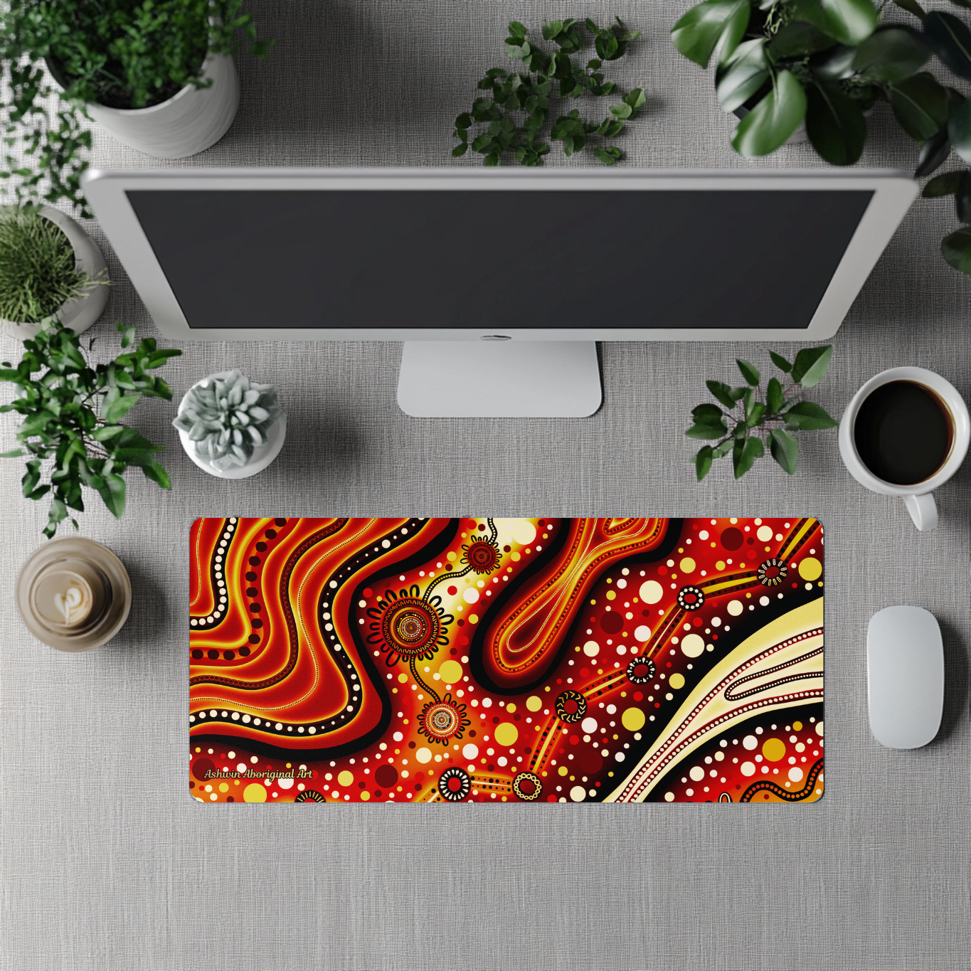 Pathways - Traditional - Aboriginal Art Desk Mat