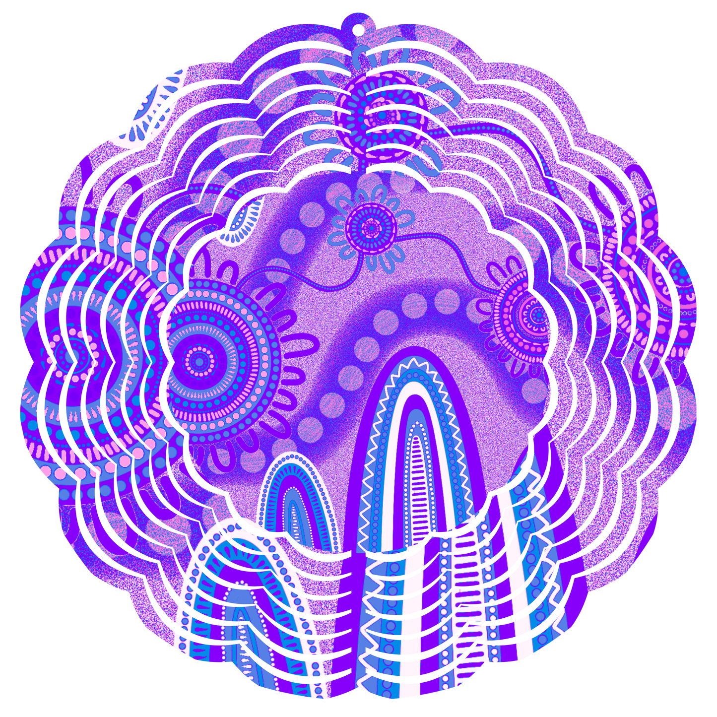 Echoes - Purple - Wind Spinner - Large - 8 inch