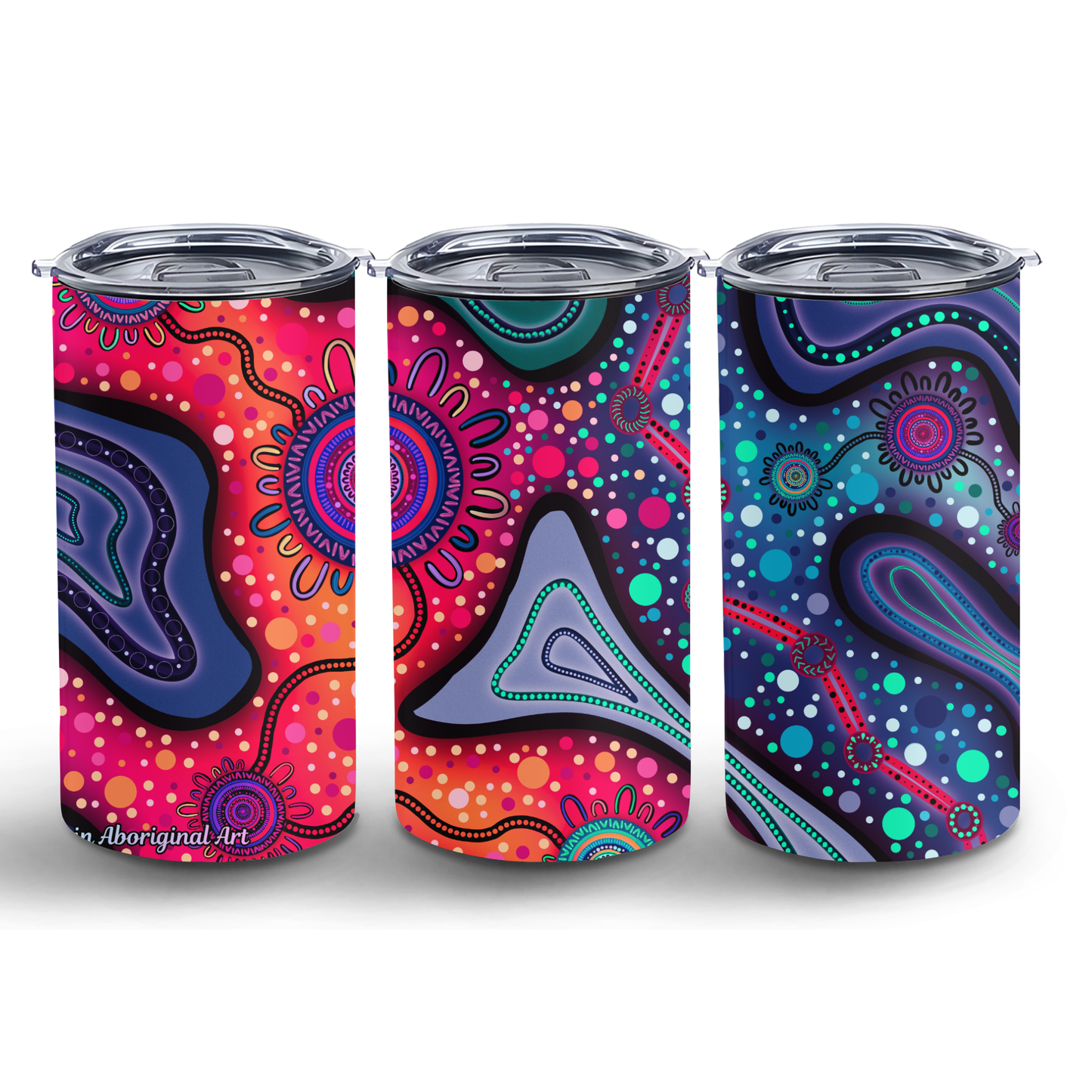 Pathways - 12oz Insulated Tumbler | Aboriginal Art Coffee Cup