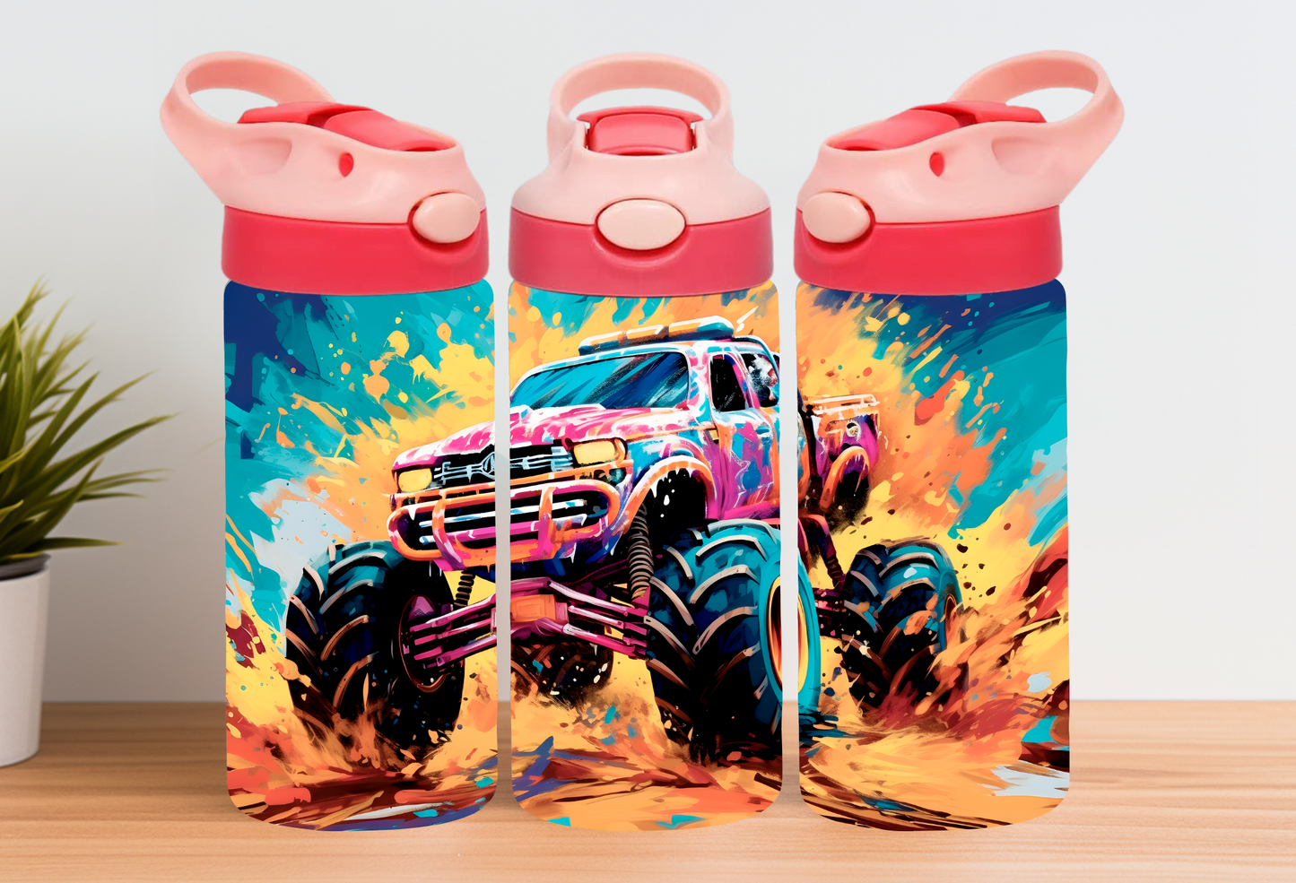 Kids Water Bottle - Monster Truck I