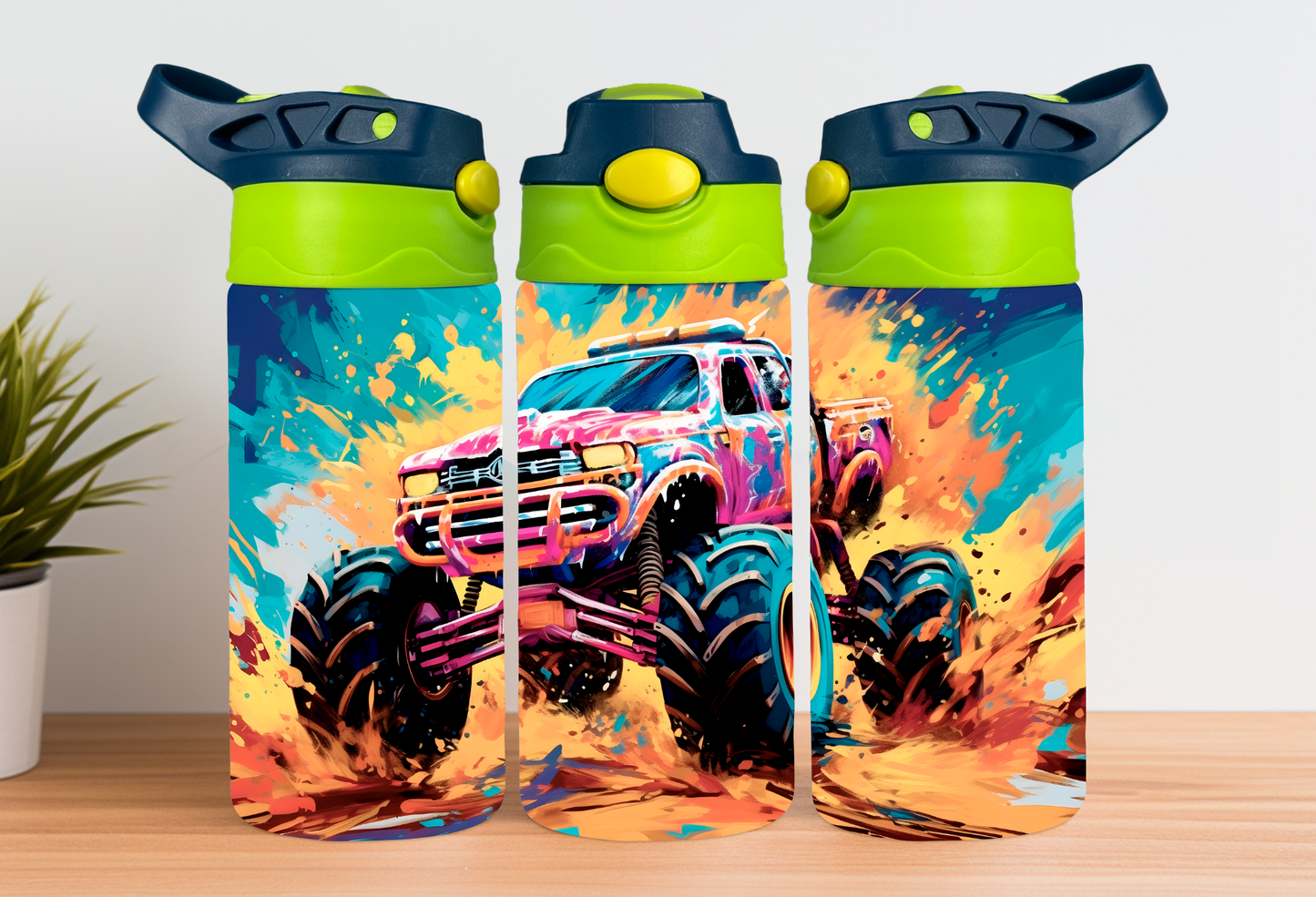 Kids Water Bottle - Monster Truck I