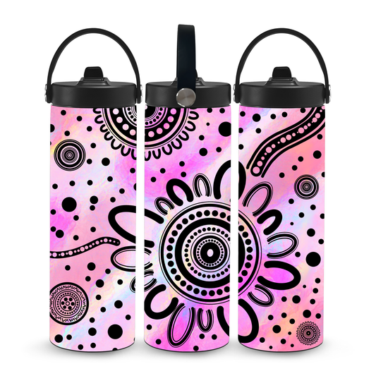 Community Marble - Aboriginal Art - 20oz Water Bottle