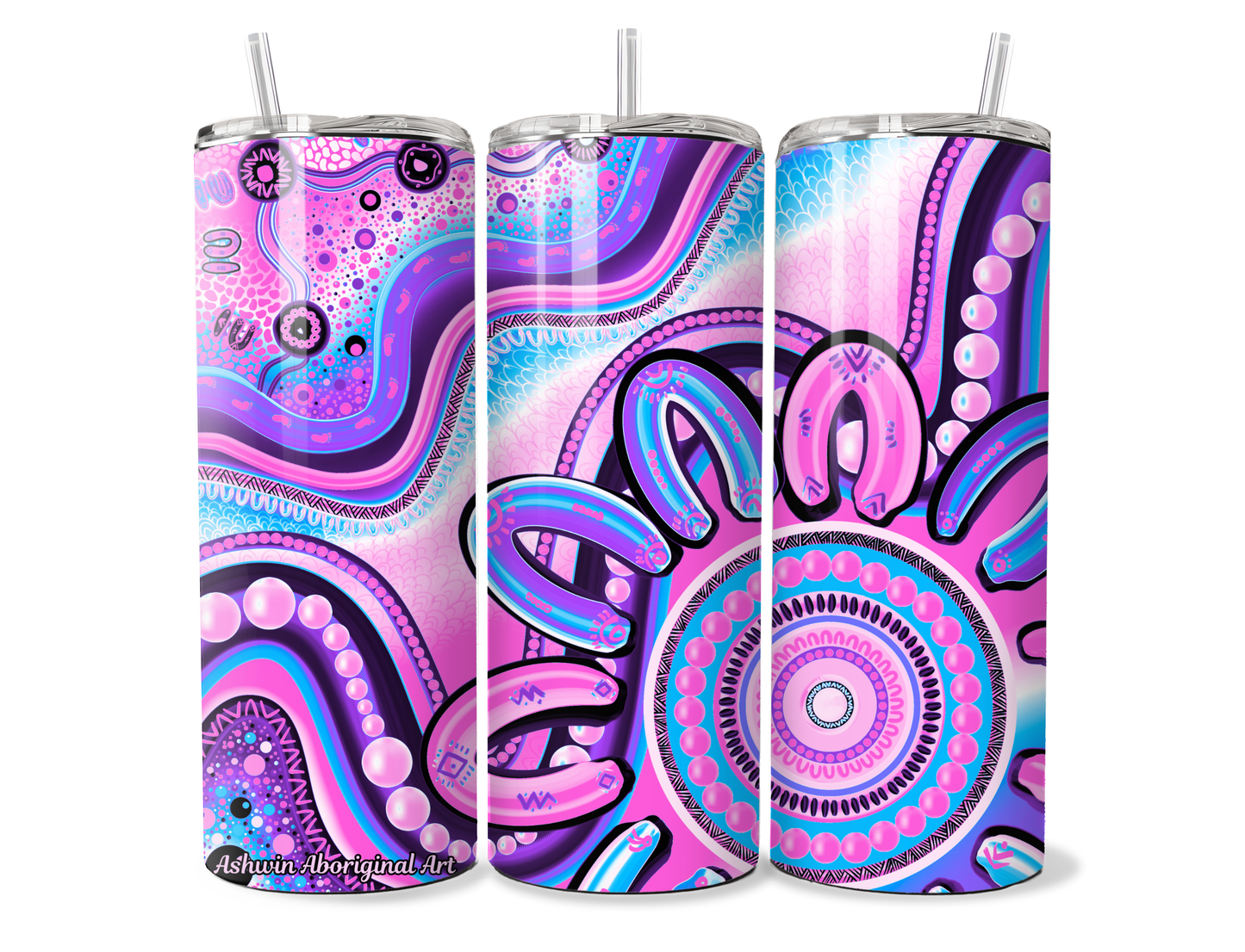 Belonging - Pastel - Aboriginal Art - 20oz Tumbler