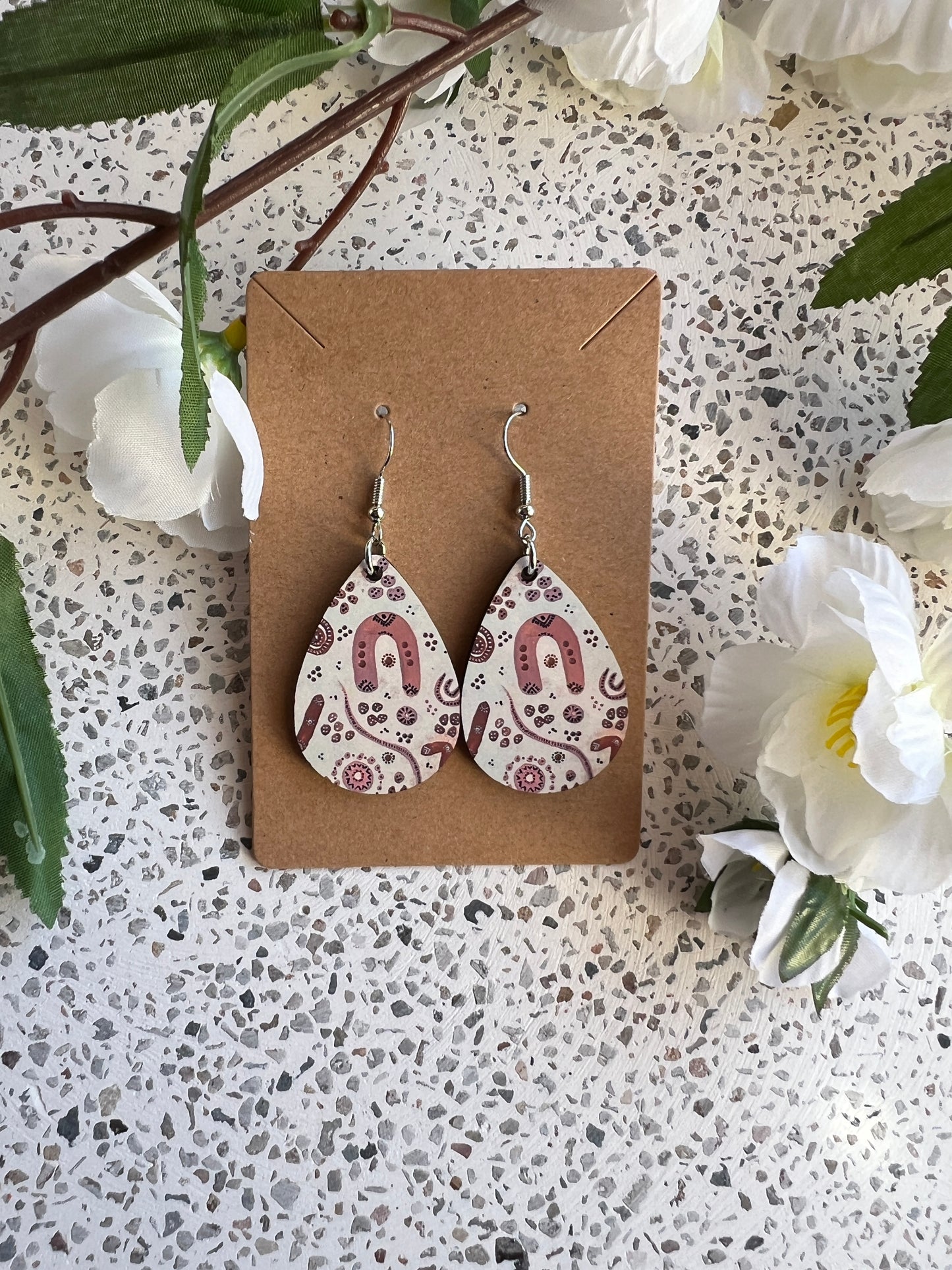 Country - Tear Drop - Wooden Earrings