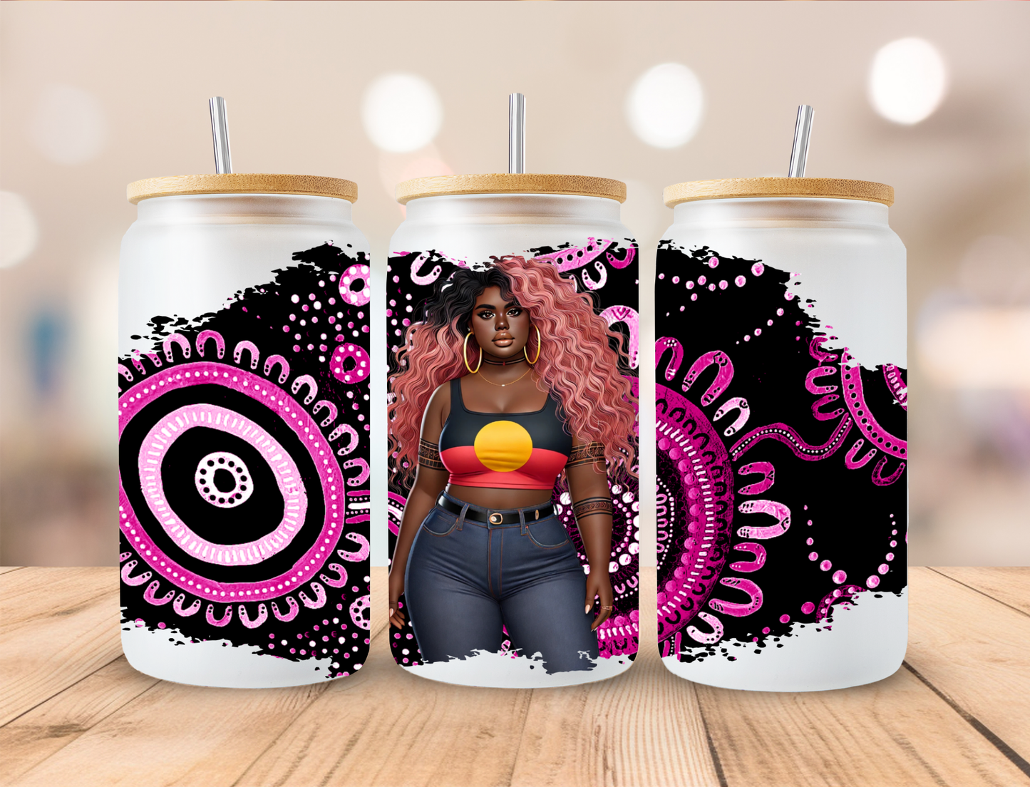 Spirit - Black/Pink Tidda - UV DTF WRAP