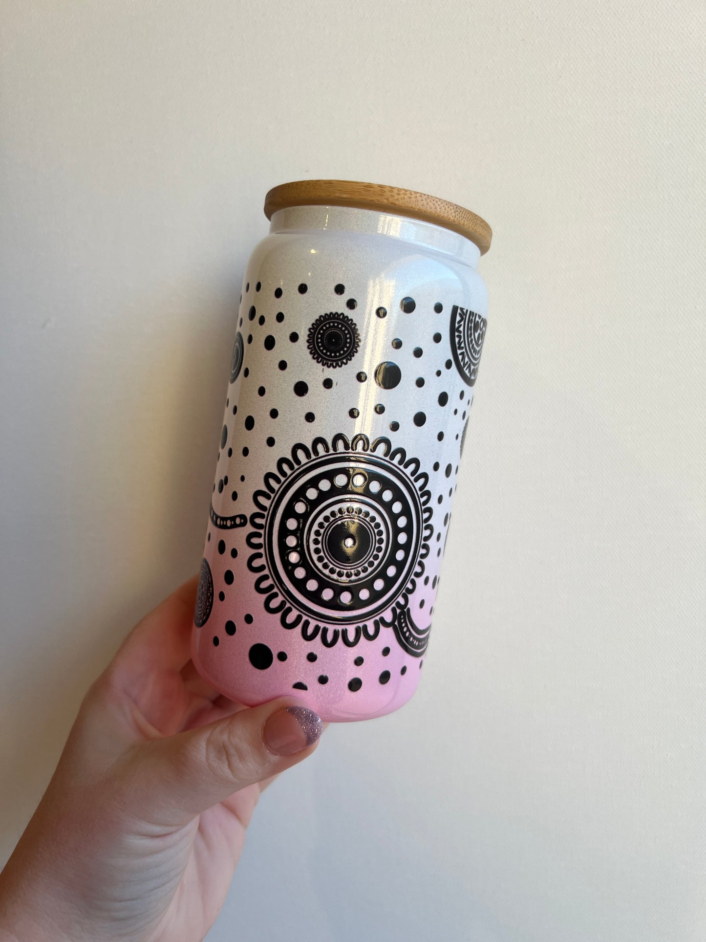 Community - White Ombre - 16oz Glass Libbey Cup