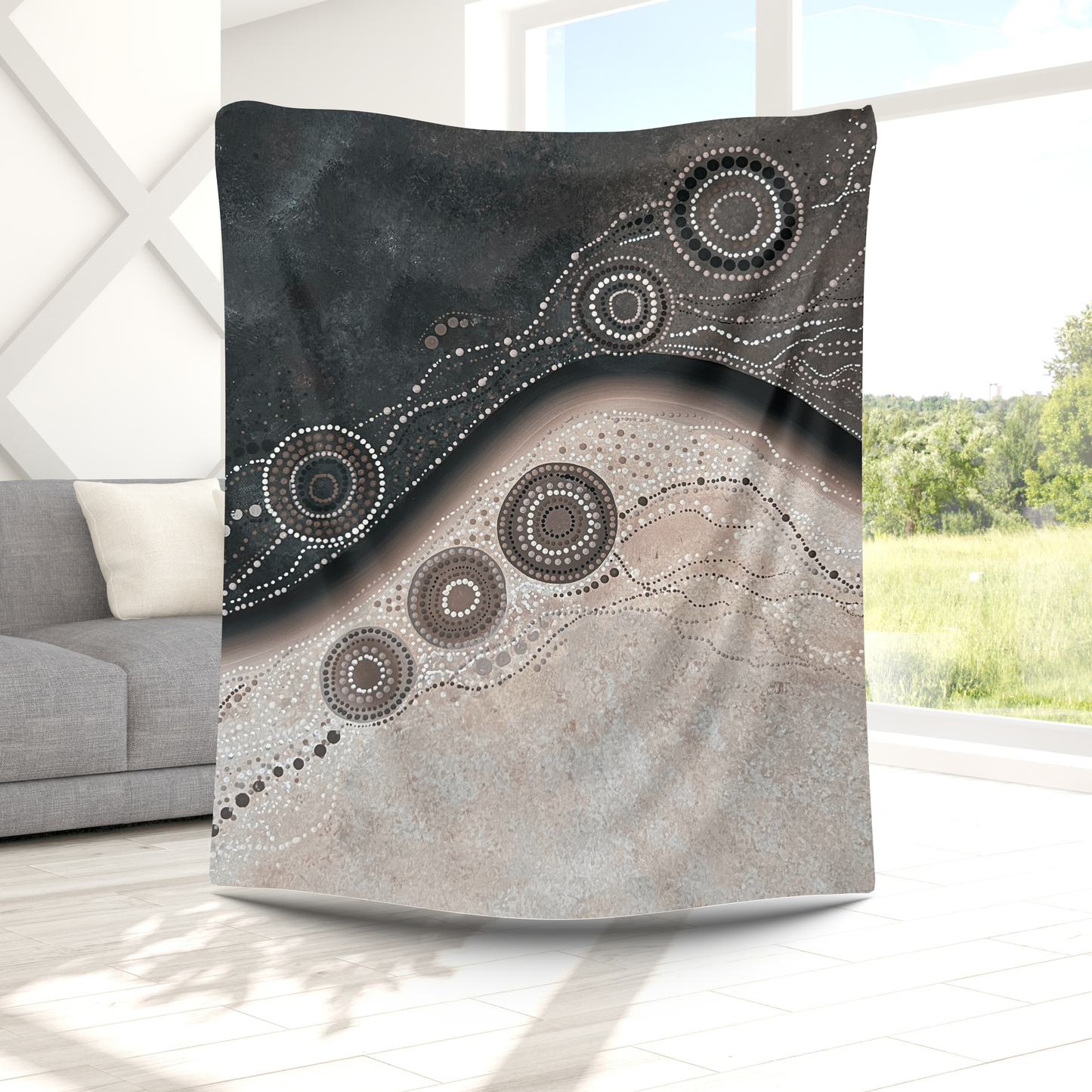 Daulity - Aboriginal Art Throw Blanket
