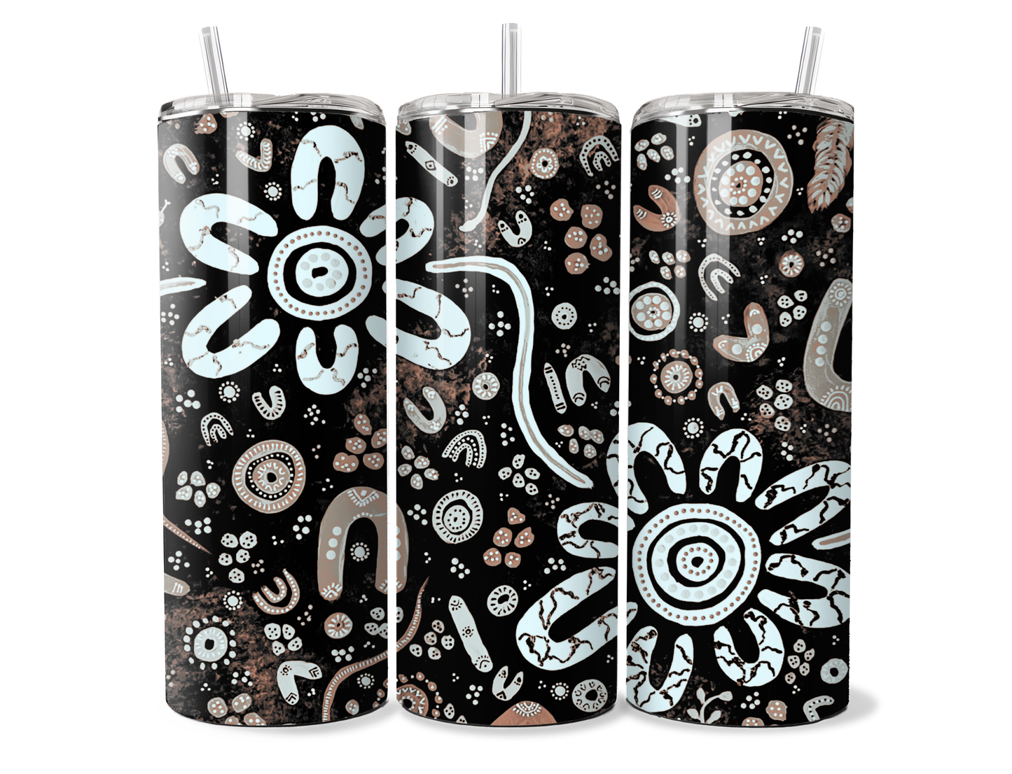 Stronger Than Before - Midnight - Aboriginal Art - 20oz Tumbler