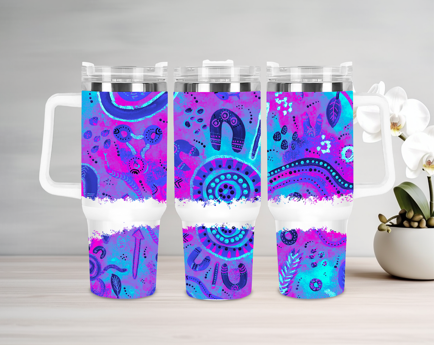 Country - Winter - 40oz Tumbler - Aboriginal Art