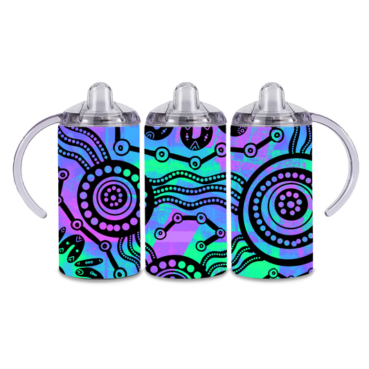 Wet Seasons - Winter - 12oz Aboriginal Art Sippy Cup