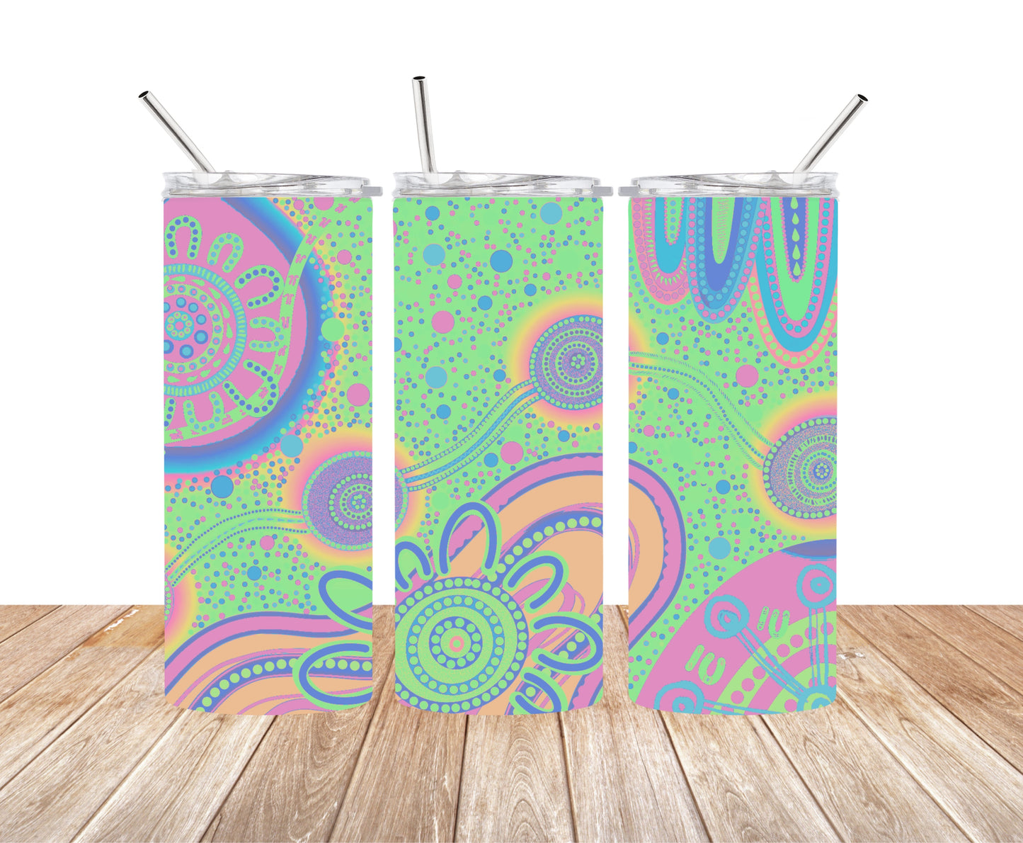 Dreaming - Pastel - Aboriginal Art - 15oz Tumbler