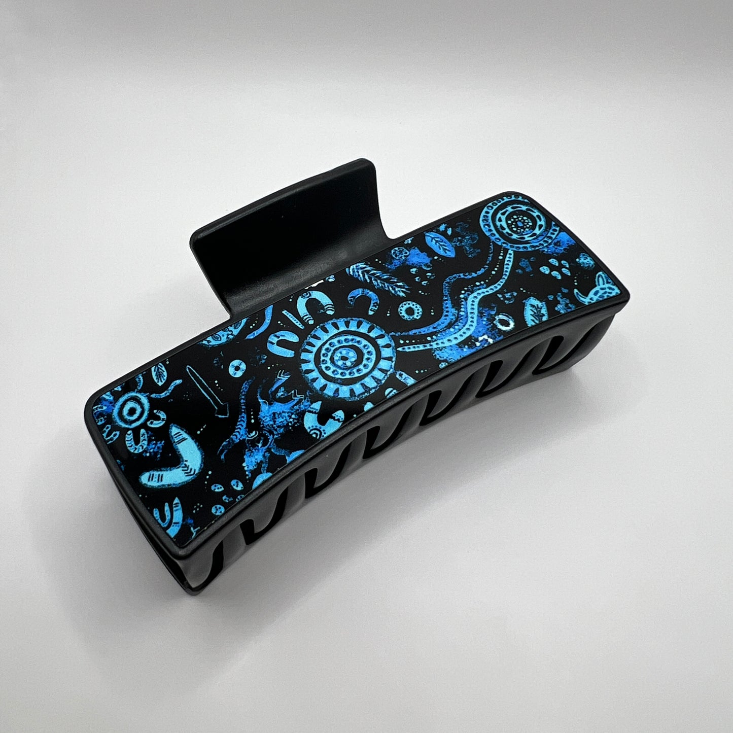 Country - Blue & Black - Claw Clip (Black)