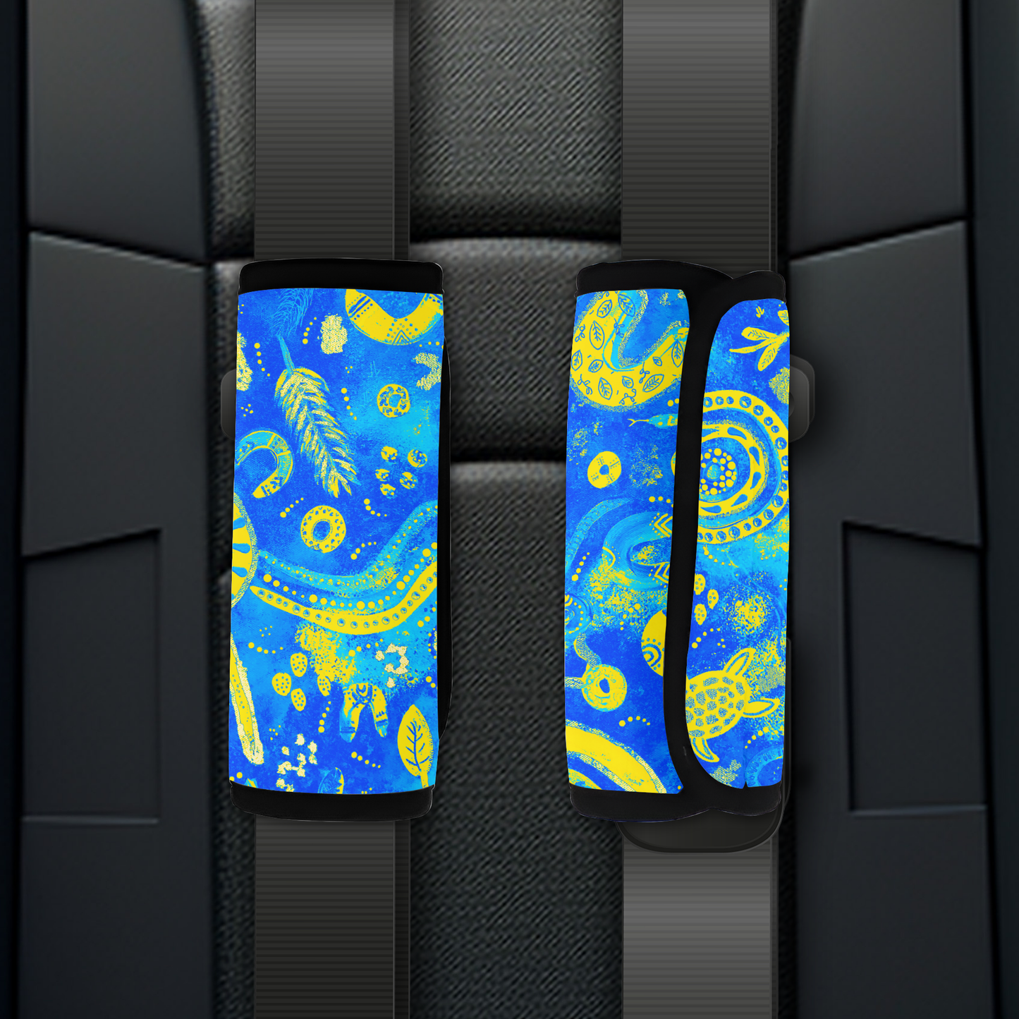 Country - Coast - Aboriginal Art Seatbelt Covers - 1 cover
