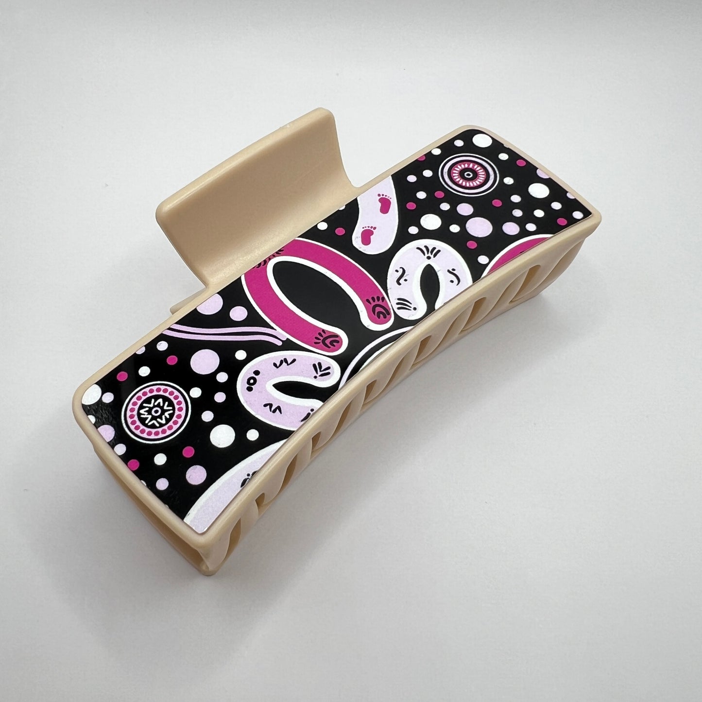 Self Connection - Pink - Claw Clip (Beige)