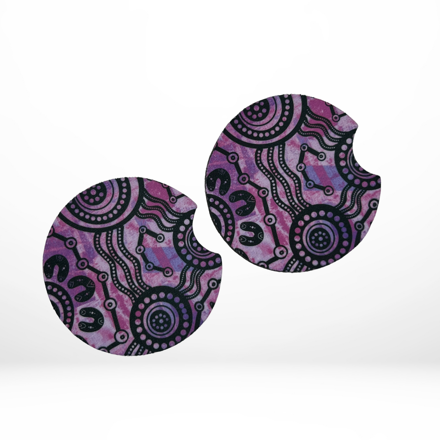 Wet Seasons - Pink/Purple - Car Coasters